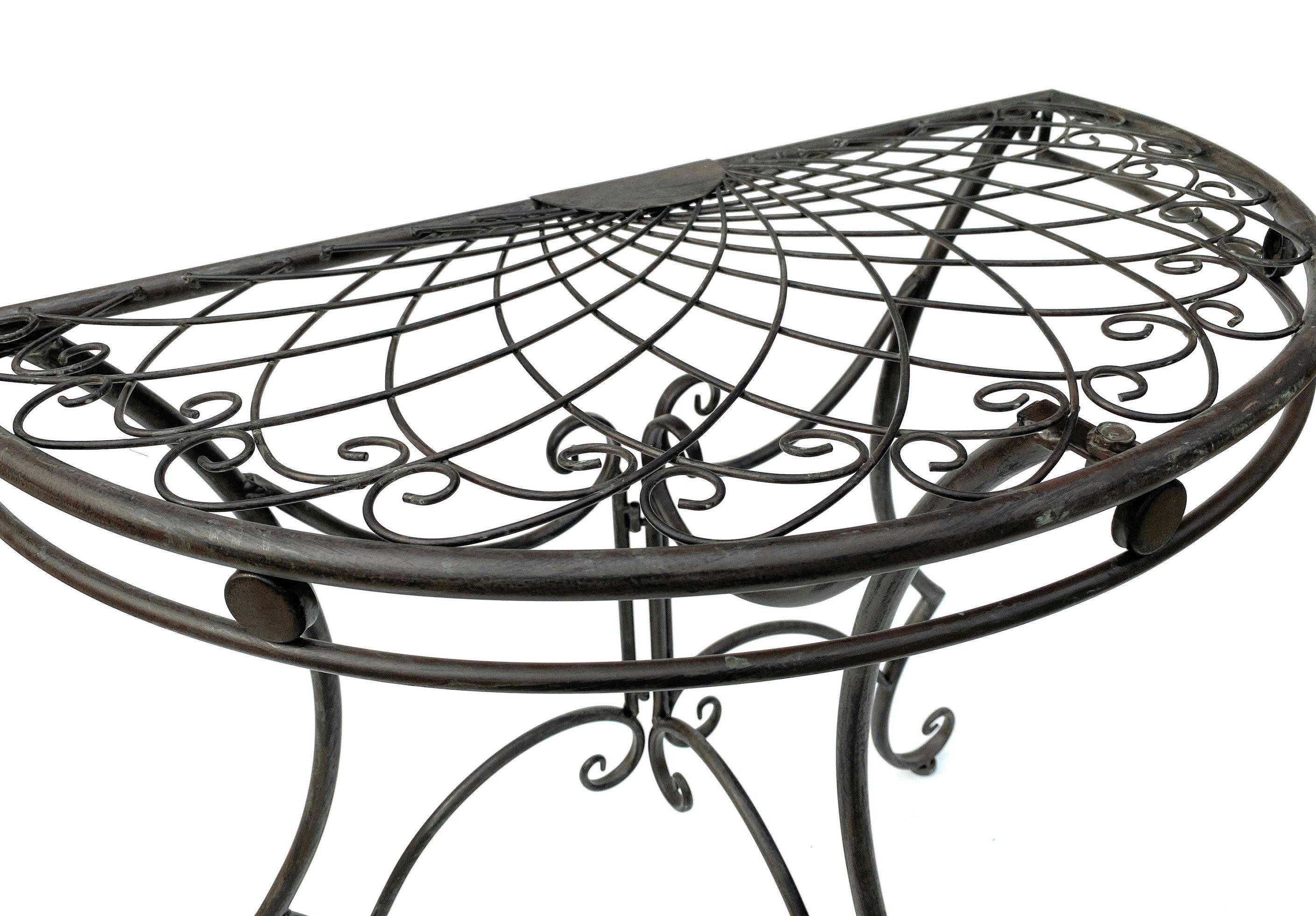 cm Gartentisch Halbtisch Konsolentisch Halbrund Konsole Wandkonsole Halbrundtisch Tisch Wandtisch Metall 80 96000 Wand Beistelltisch DanDiBo