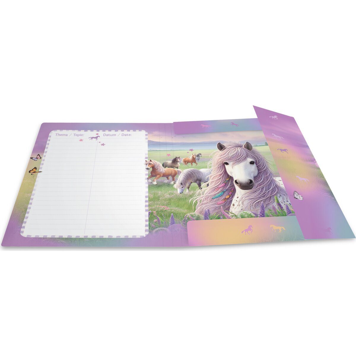 HERMA Fächermappe Sammelmappe A4 Karton Pferdewelt