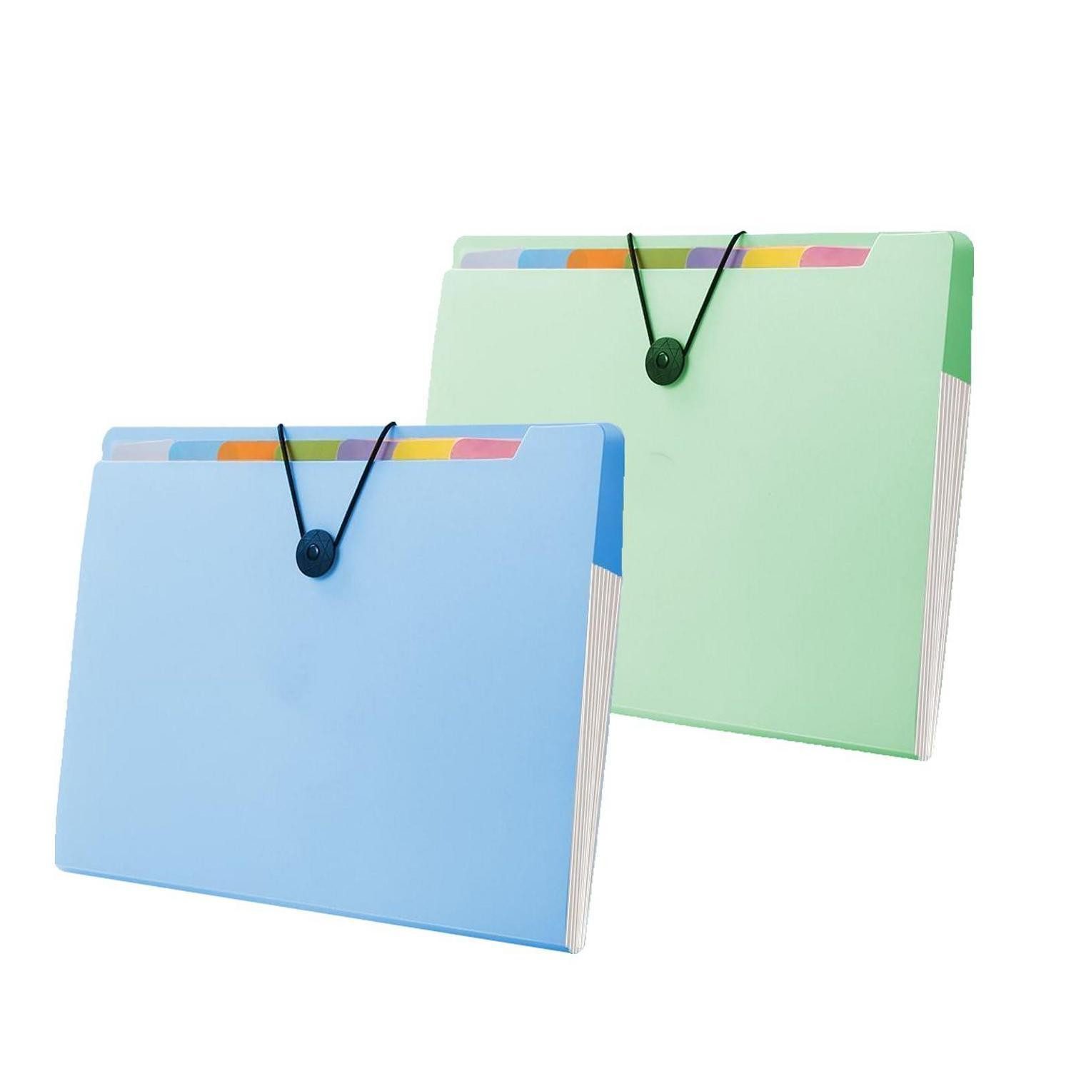 LuxusKollektion Fächermappe Fächermappe A4 12 Fächer Pastell Duo-Pack (2-St)