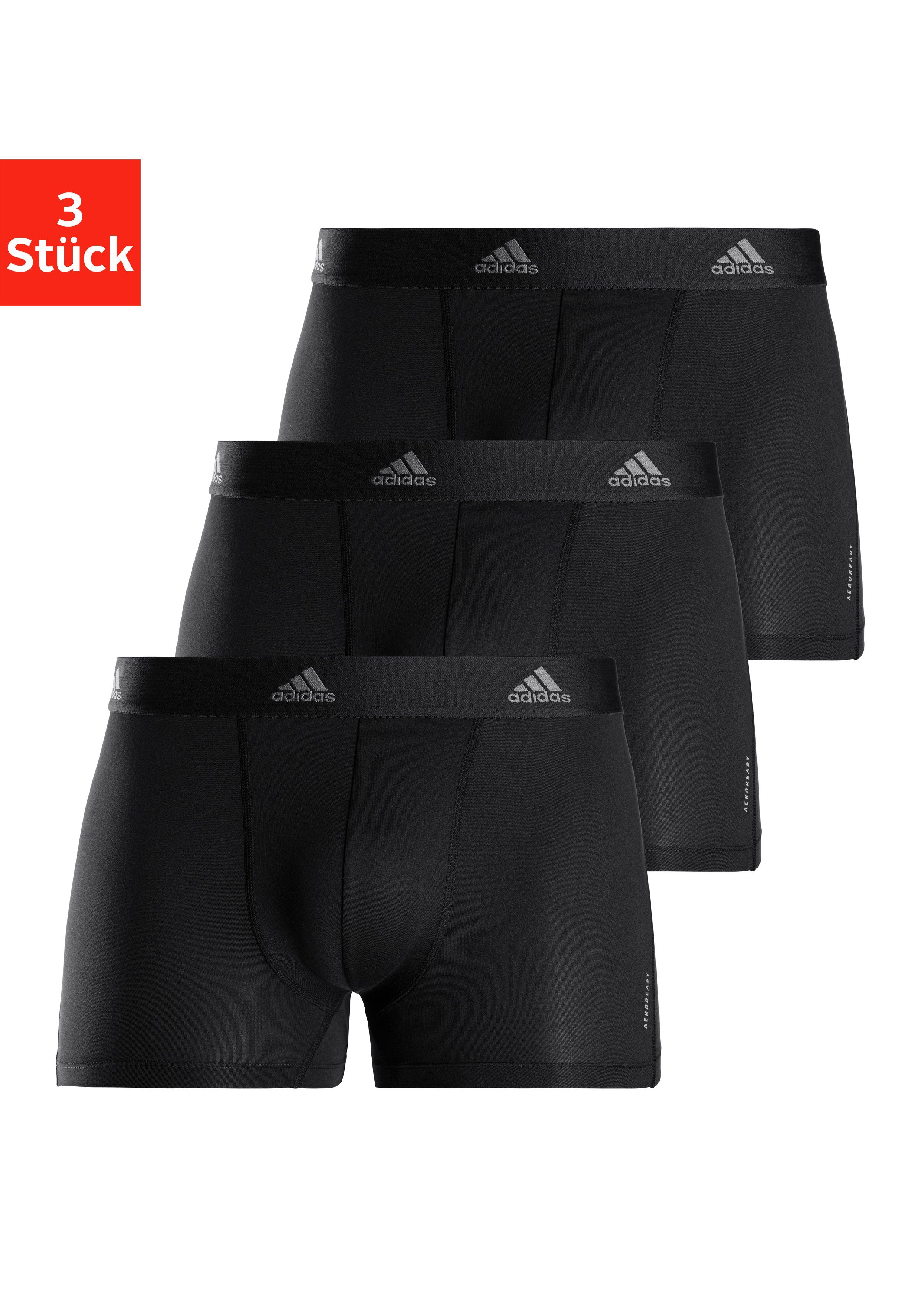 adidas Sportswear Boxer (3er-Pack) Boxershorts aus recycelten Materialien Schwarz
