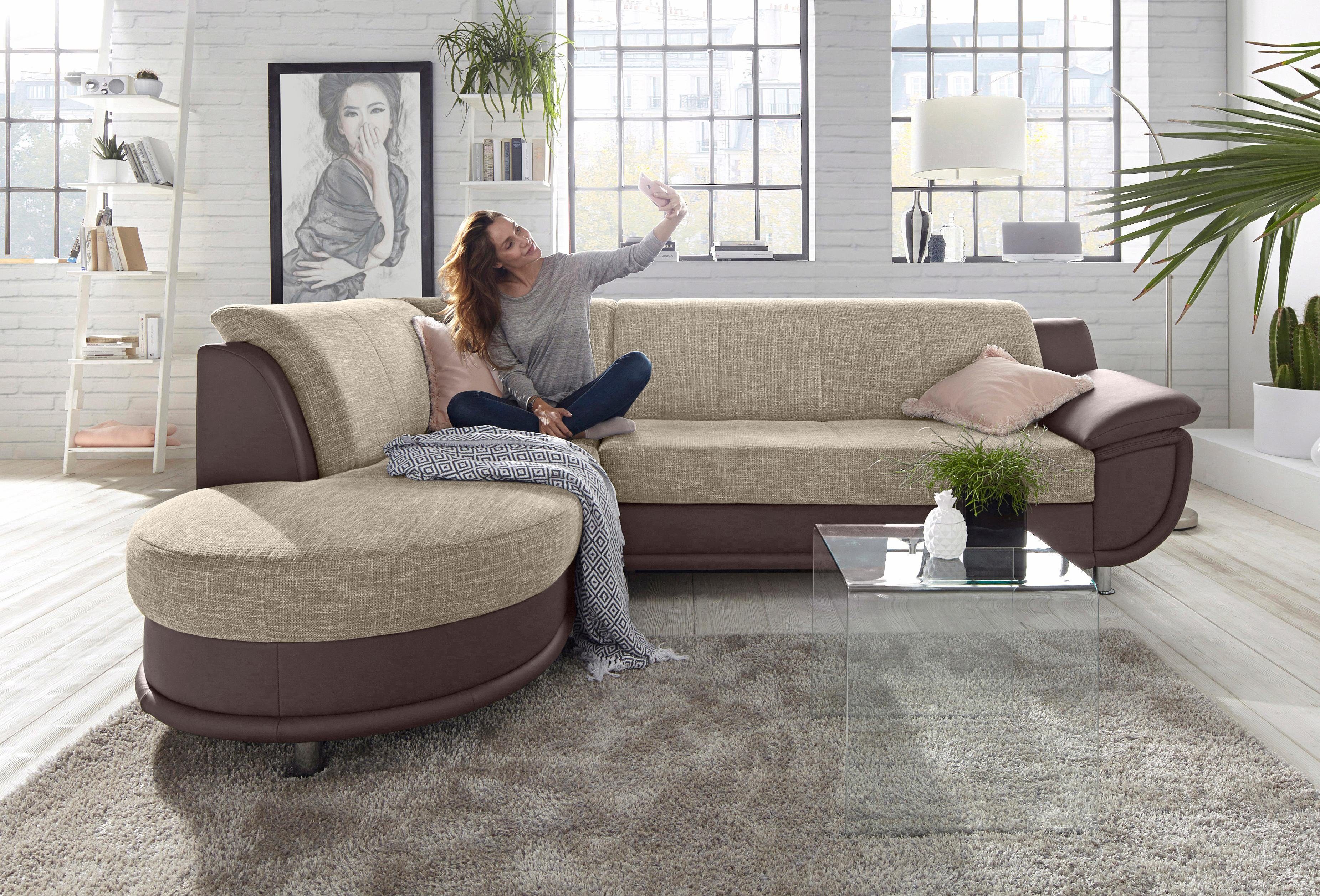 Trendmanufaktur Ecksofa Mit Ottomane Und Federkern Wahlweise Mit Bettfunktion Online Kaufen Otto