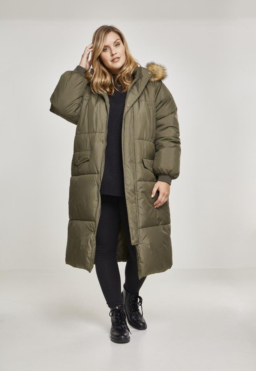 URBAN CLASSICS Winterjacke Damen Ladies Oversize Faux Fur Puffer Coat (1-St)