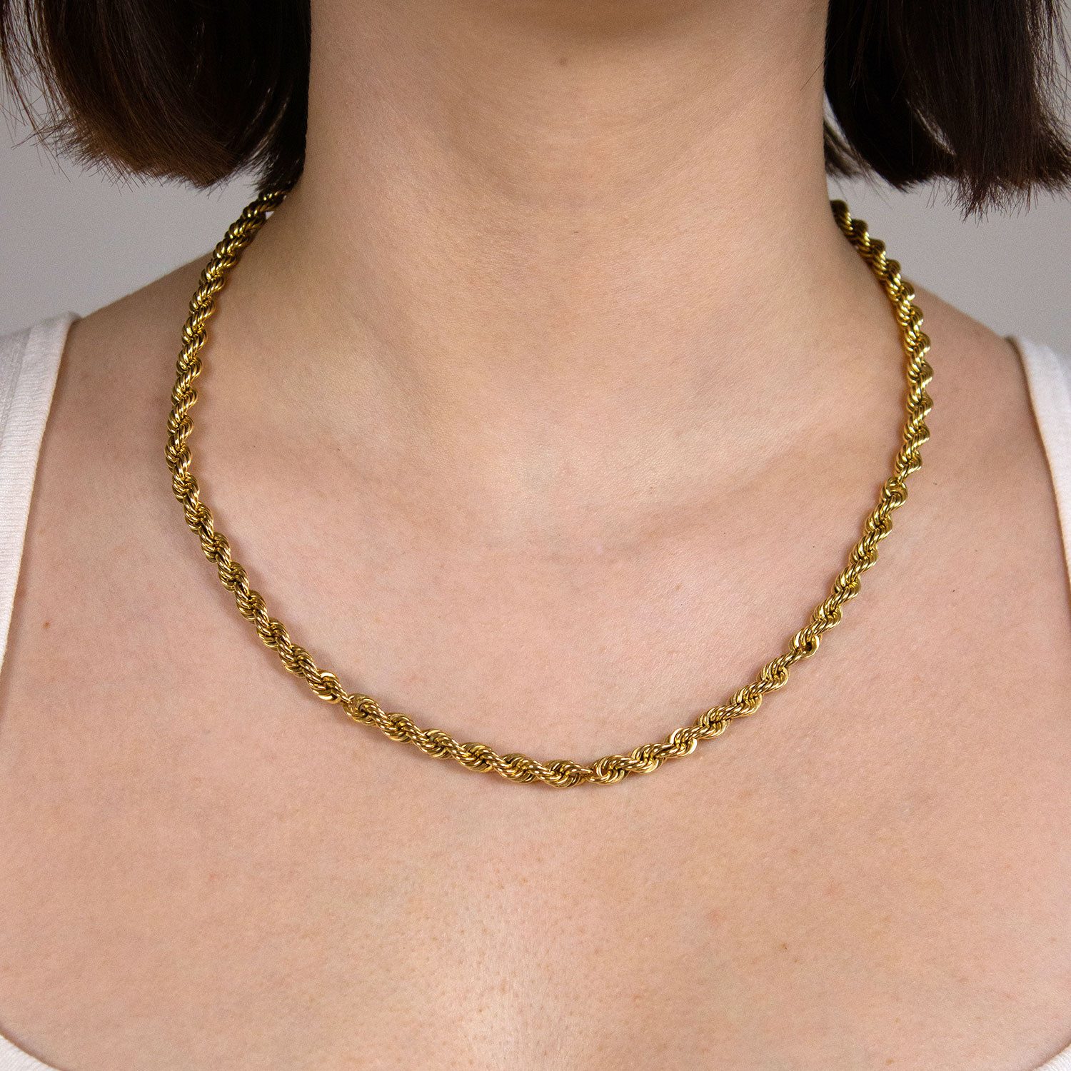 HOPLO Goldkette Goldkette Kordelkette Länge 21 cm - Breite 4,5 mm - 333-8 K günstig online kaufen