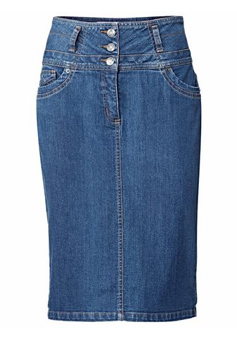Юбка джинсовая с с удлиненной талией