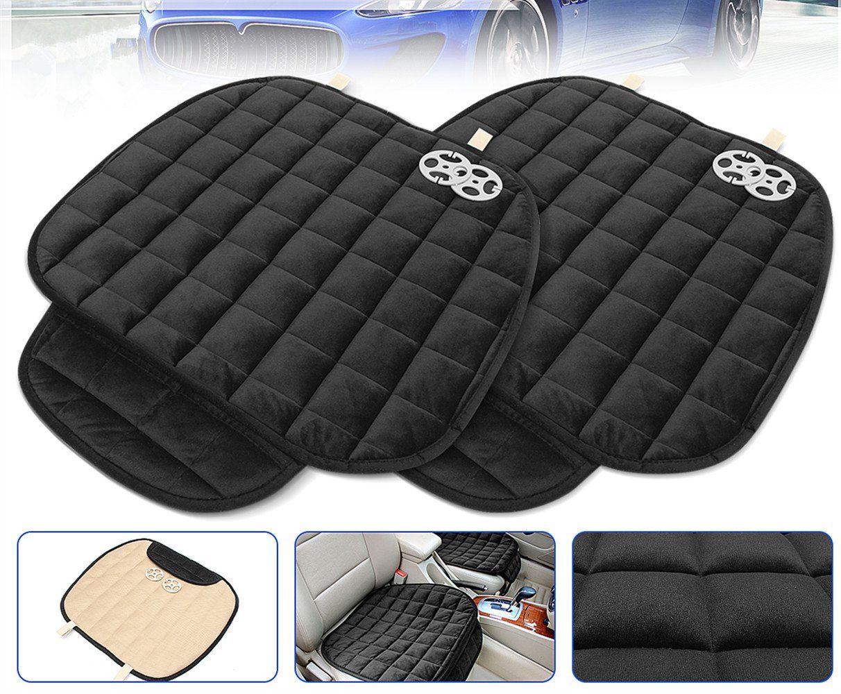 AUDEW Sitzauflage, Paar Autositzbezug Vorne Sitzkissen Plüsch mit Schwamm