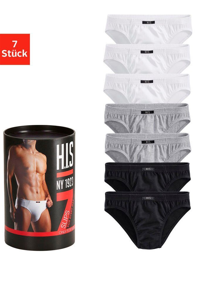 H.I.S Slip Unterhosen für Herren (Packung, 7-St) aus Baumwoll-Mix