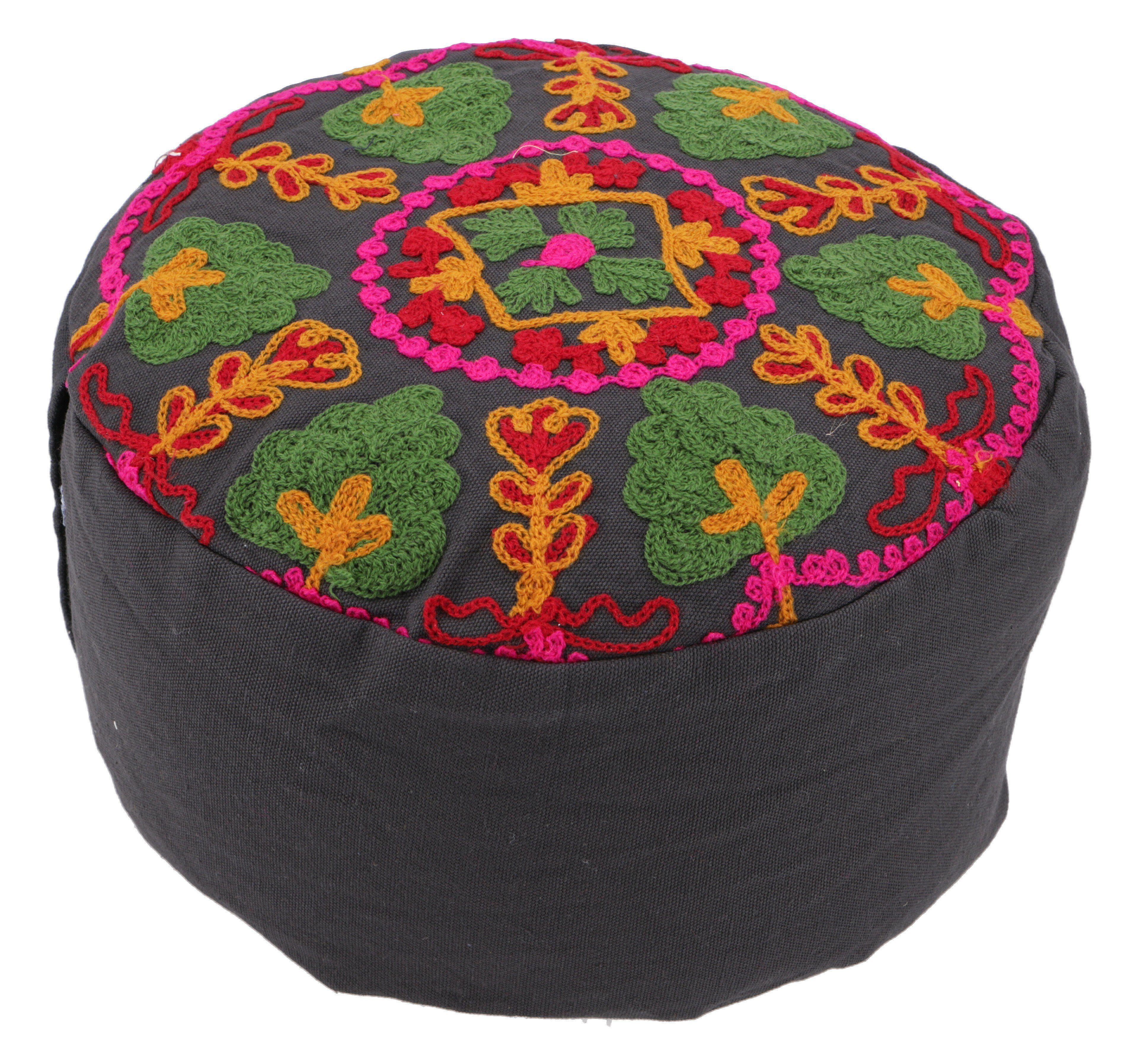 Guru-Shop Meditationskissen Besticktes Meditationskissen mit Dinkelfüllung,... € 44,90