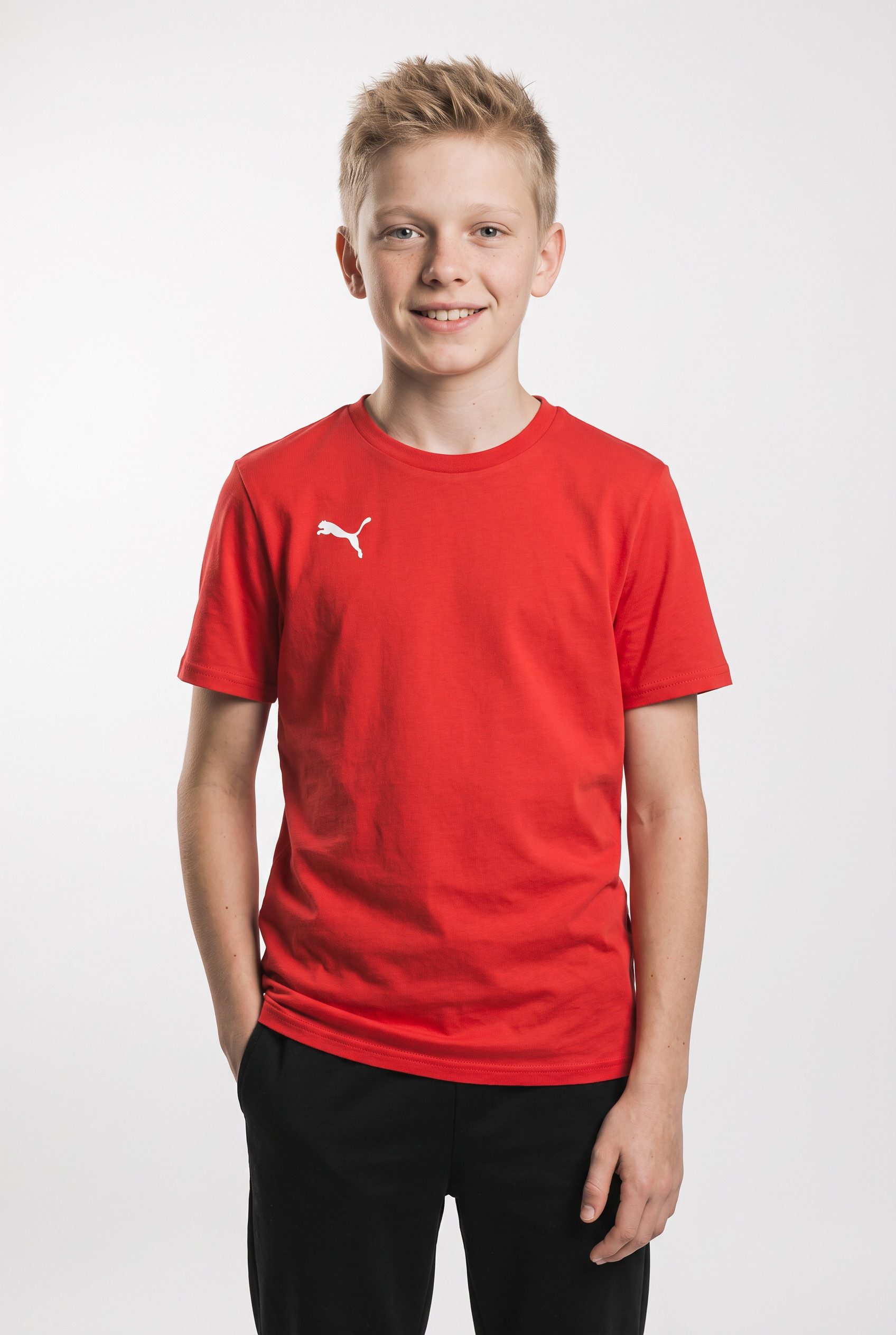 PUMA Trainingsshirt TEAMGOAL CASUALS TEE JR für Jugendliche, Kurzarm, für sportliche Aktivitäten