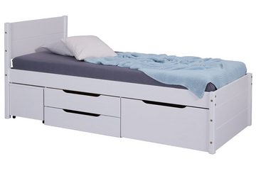 HARPER Jugendbett Bett HARPER ITABORAI (BHT 209x90x96 cm) BHT 209x90x96 cm weiß