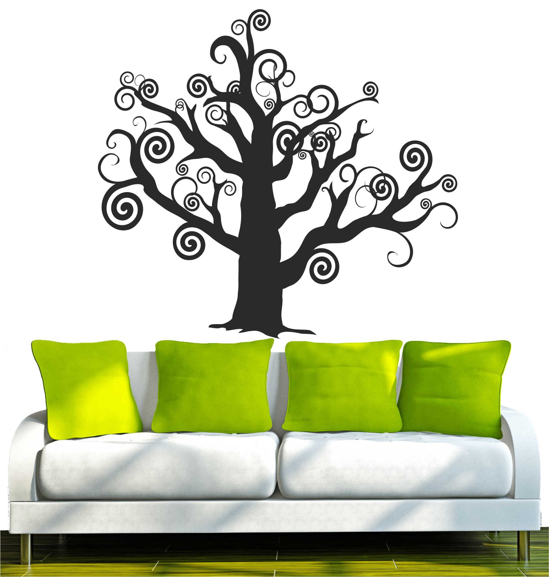 INDIGOS UG Wandtattoo Wandtattoo - Wandaufkleber - w364 Baum Tribal Pflanze Ast Äste