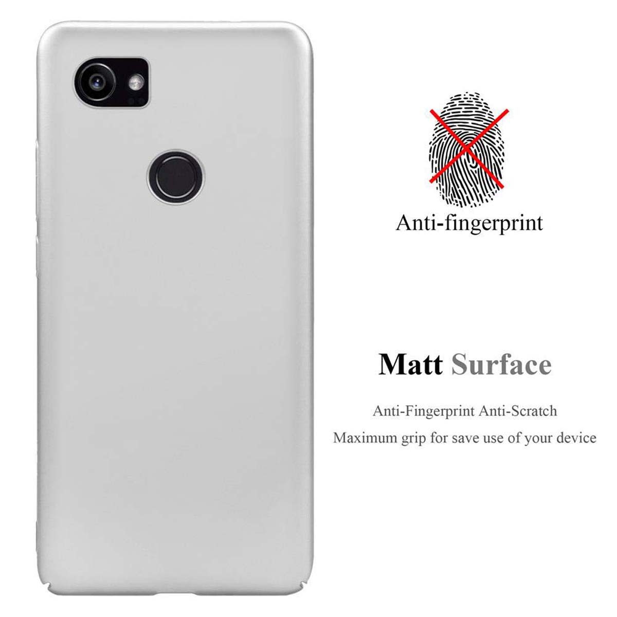 Cadorabo Handyhülle für Google PIXEL 2 XL Hülle Google PIXEL 2 XL, Handy Schutzhülle - Hülle - Robustes Hard Cover Back Case Bumper
