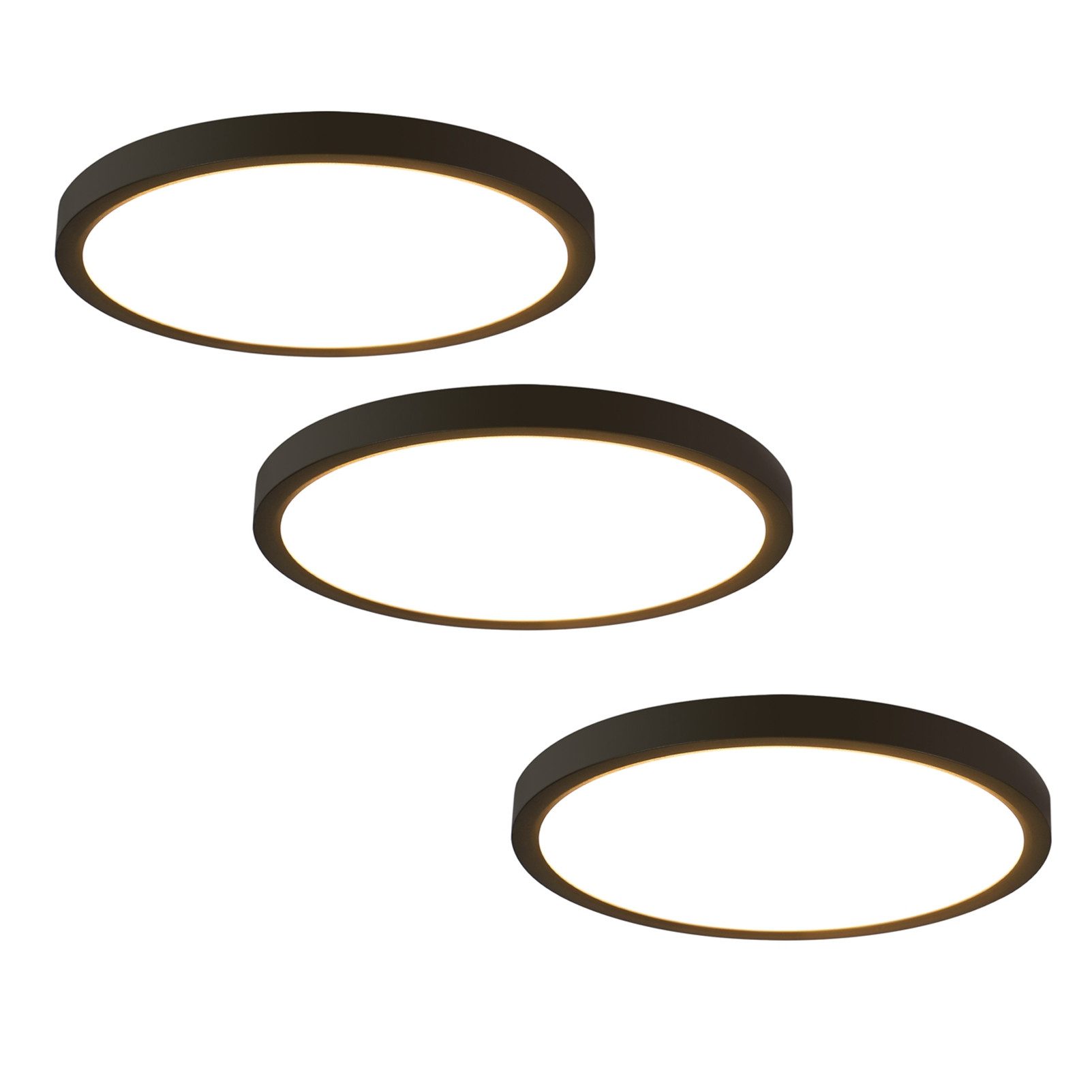 ZMH LED Deckenleuchte Wohnzimmer Ø18/27 Modern Küchenlampe Flur Schlafzimmer, Augenschutz, Einfache Installtion, LED fest integriert, Warmweiß, 15W, 3000K, warmweiß, 18×18×2,4cm, kompakt