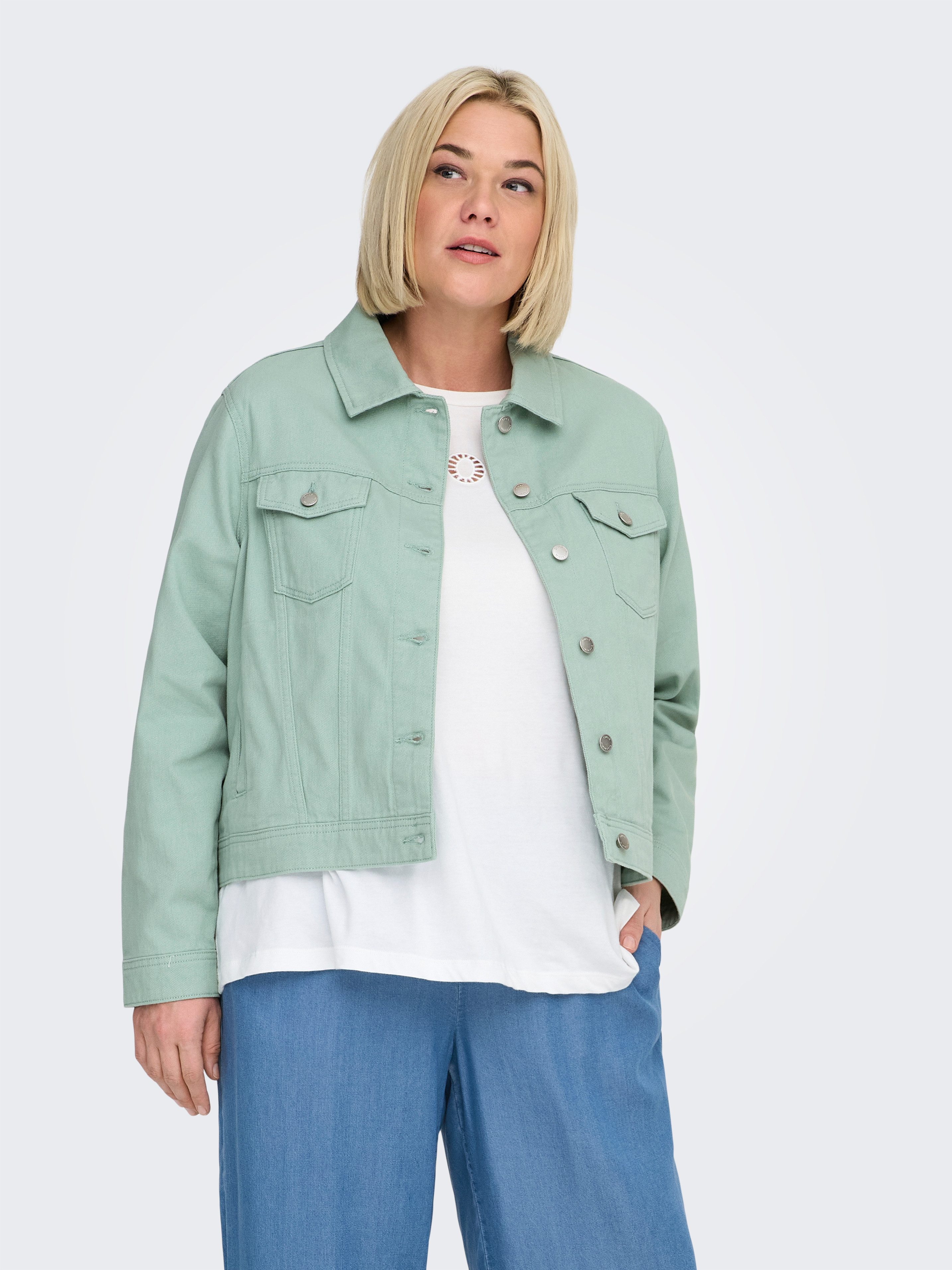 ONLY CARMAKOMA Jeansjacke CARTIA L/S COLORED JACKET CC PNT