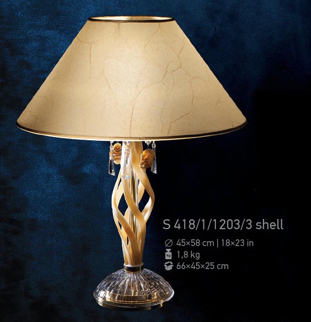 JVmoebel Schreibtischlampe Kristall Hängeleuchte im Bohemia-Stil mit eleganten Akzenten, Ersatzlampe, Warmweiß, Made in Europa