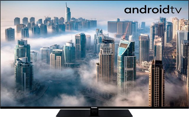 Telefunken D65V950M2CWH LED-Fernseher (164 cm/65 Zoll, 4K Ultra HD, Smart-TV, Android-TV, Dolby Atmos, Google Assistent, USB-Recording)
