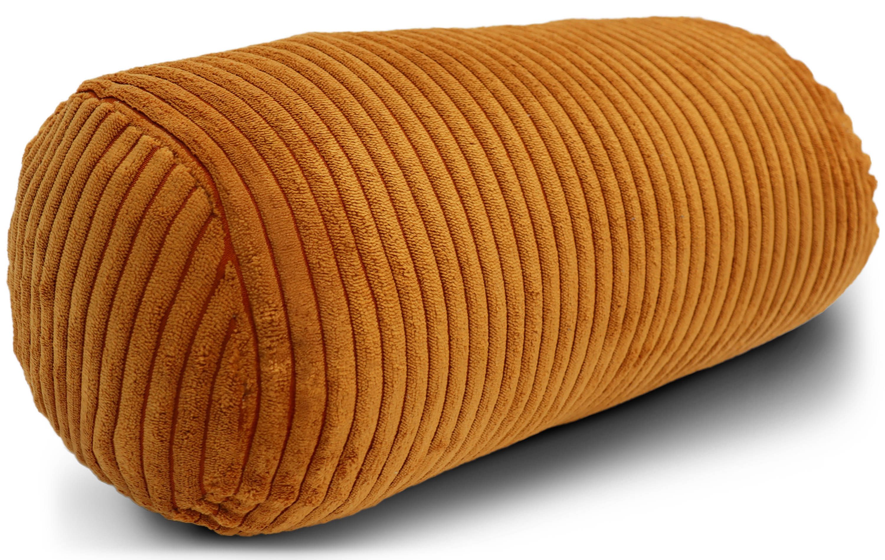 Amilian Nackenrolle 15x40 cm Nackenkissen Sofa - Bettrolle Cord-Optik - Kissenrolle weich, 1-tlg., inkl. Bezug, maschinenwaschbar, Reißverschluss, formstabil
