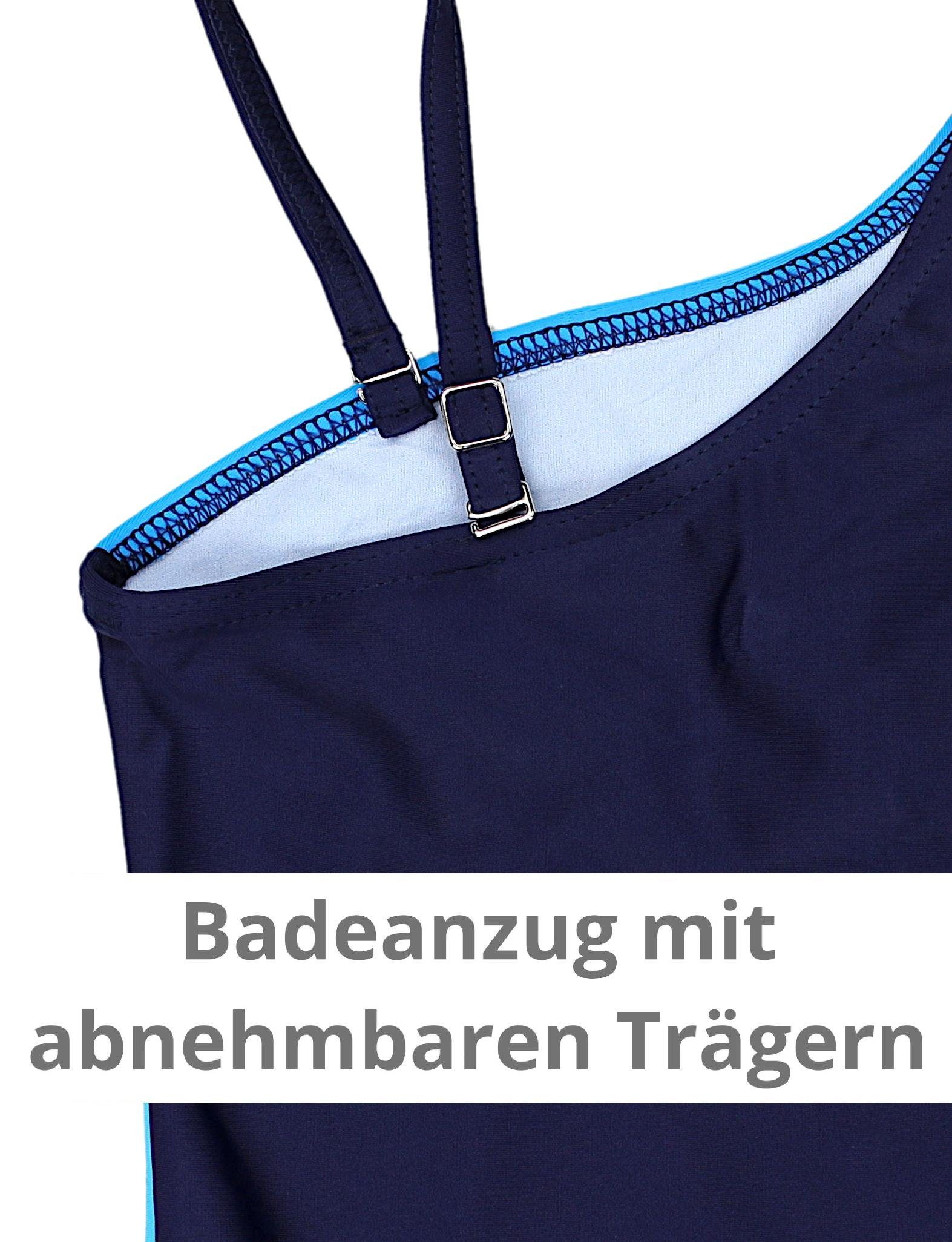 Aquarti Badeanzug Aquarti Mädchen Badeanzug mit Spaghettiträgern Streifen