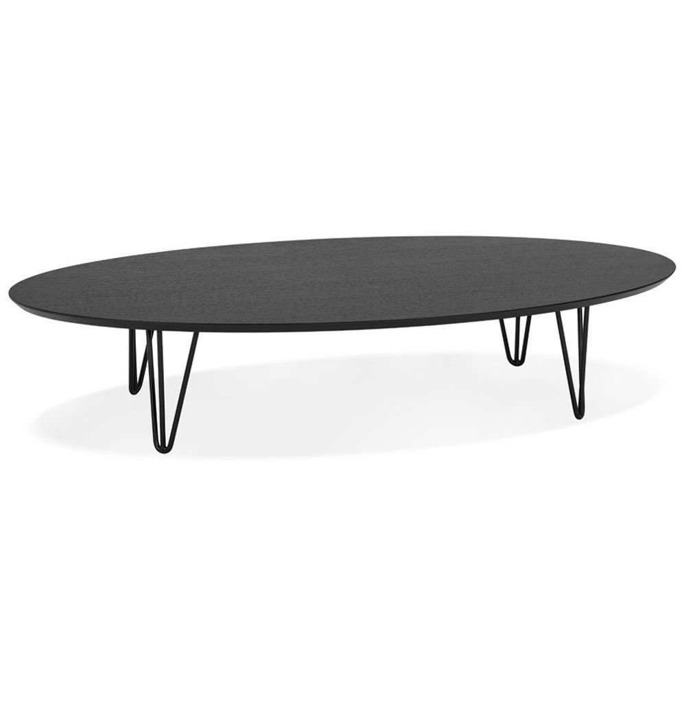 80 MERKUR (black) Beistelltisch Holz Couchtisch Schwarz x KADIMA DESIGN