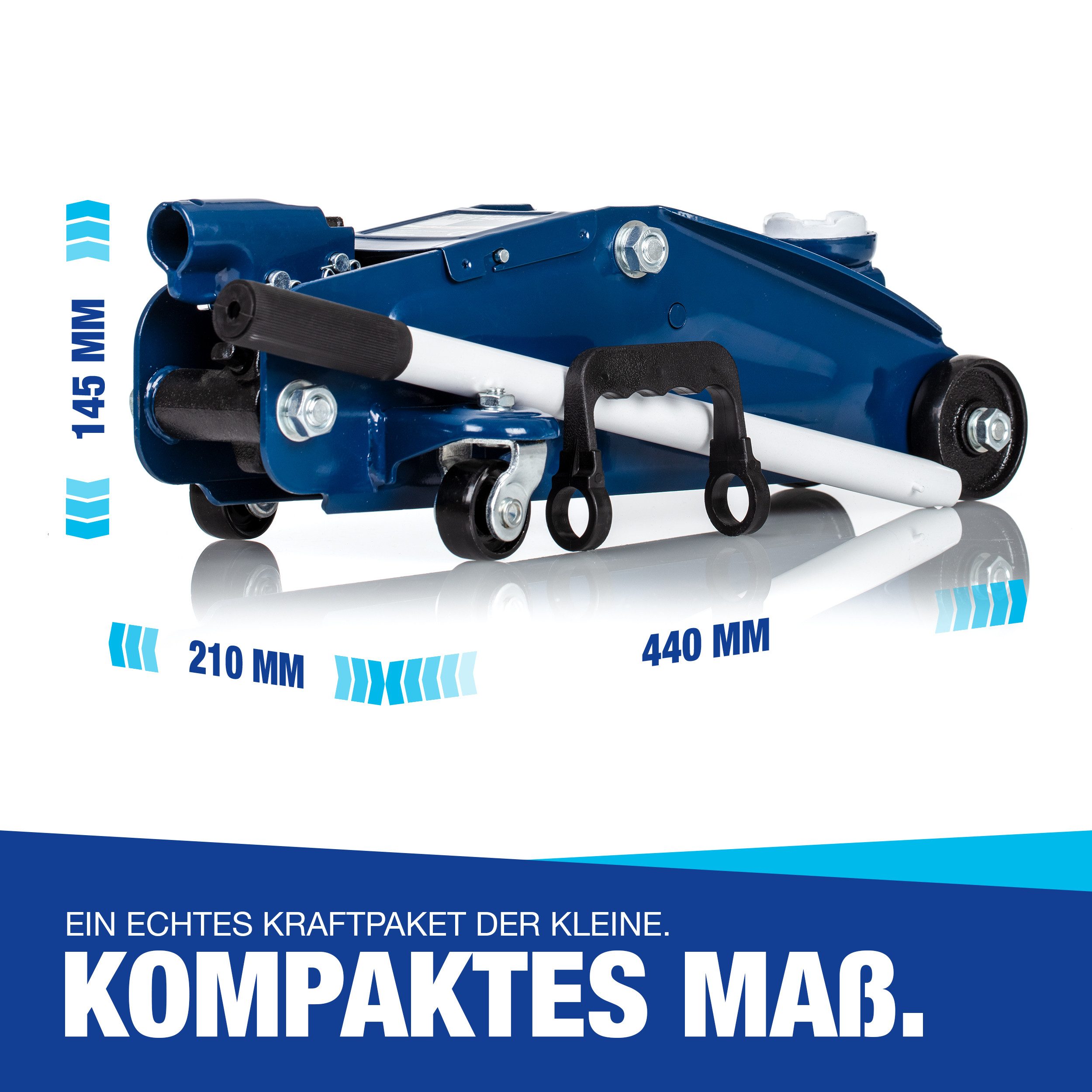 NTG Nutzfahrzeug Technik GmbH Wagenheber Hydraulisch 2to 2000kg 130-330 mm KFZ PKW Werkstatt Rangierwagenheber – Bild 5 von 5