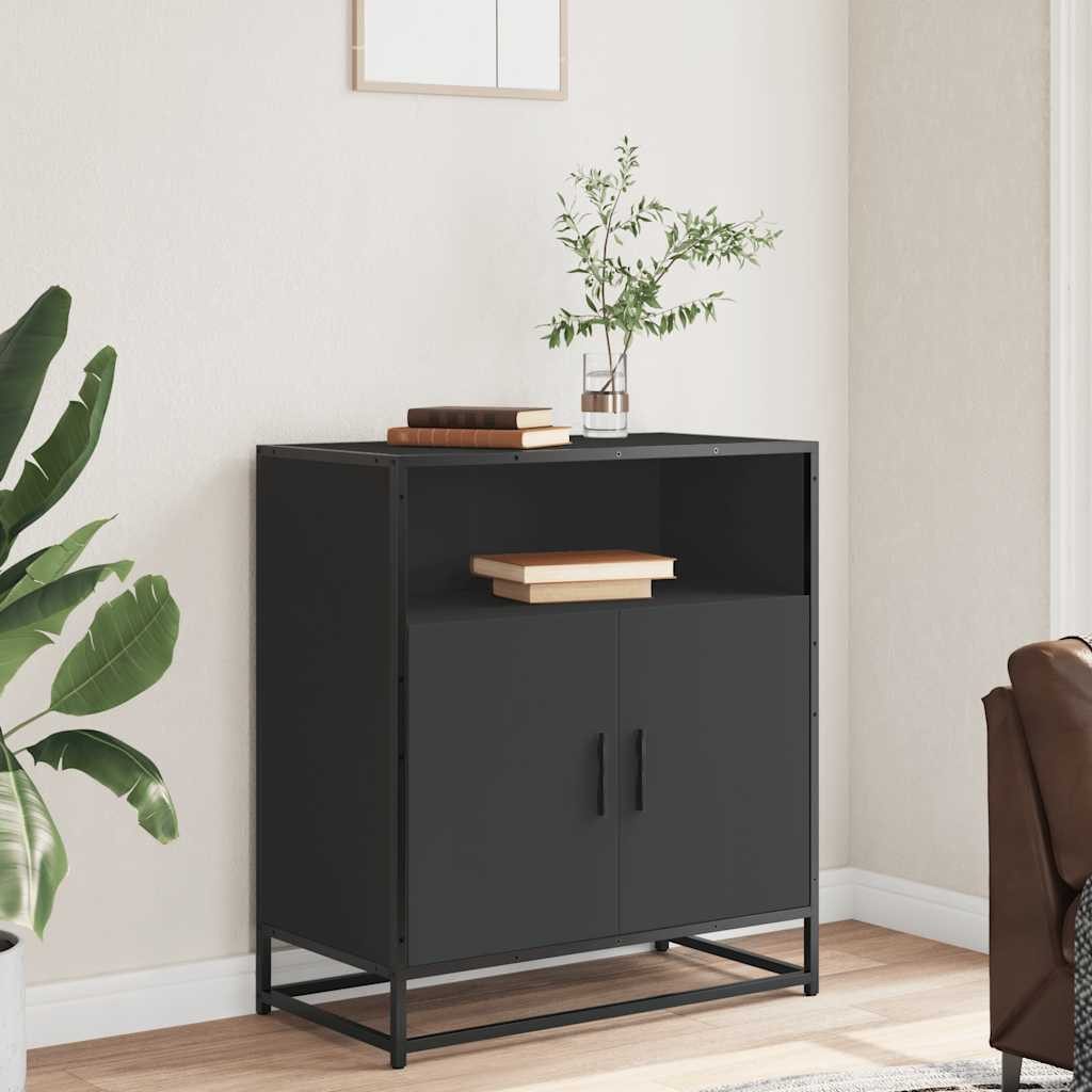 vidaXL Sideboard Sideboard Schwarz 68x35x76 cm günstig online kaufen