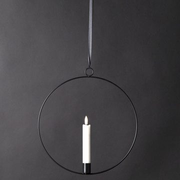 MARELIDA Hängeleuchte Dekoring mit LED Kerze Flamme mit Aufhänger 28,5cm Timer Batterie, LED Classic, warmweiß (2100K bis 3000K)