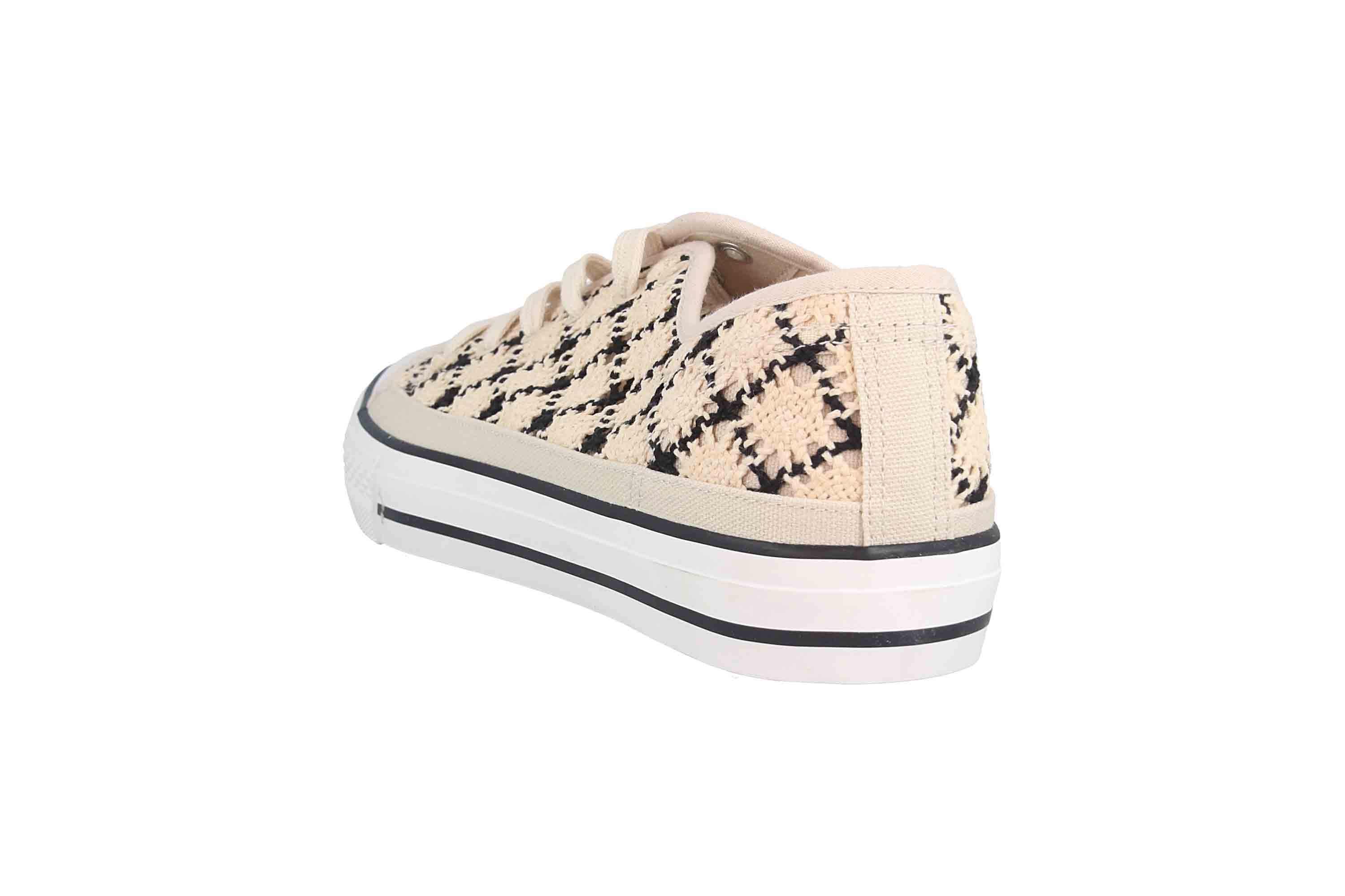 Fitters Footwear 2.876922 Beige Black Sneaker