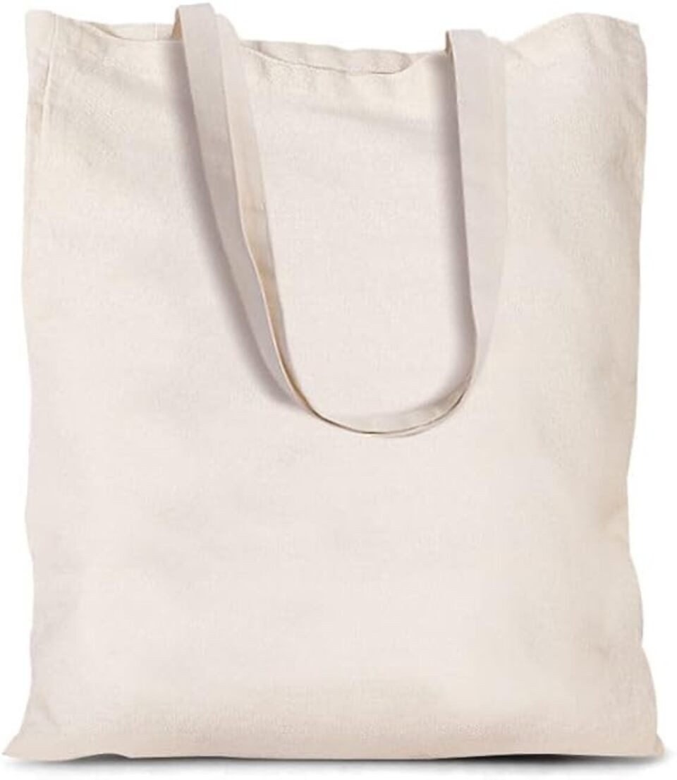 Montegoni Einkaufsshopper 3er Pack Baumwolltasche mit Zwei Henkeln, 34x40cm, unbedruckt, Farbe:Natur, Menge: 3 Stück