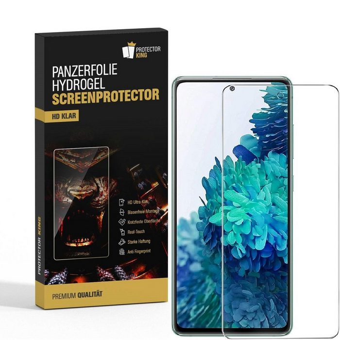 Protectorking Schutzfolie 3x Panzerfolie für Samsung Galaxy S20 FE FULL (3-Stück 1-Set) Gestochen scharfe HD Ultra Klare Displayschutzfolie