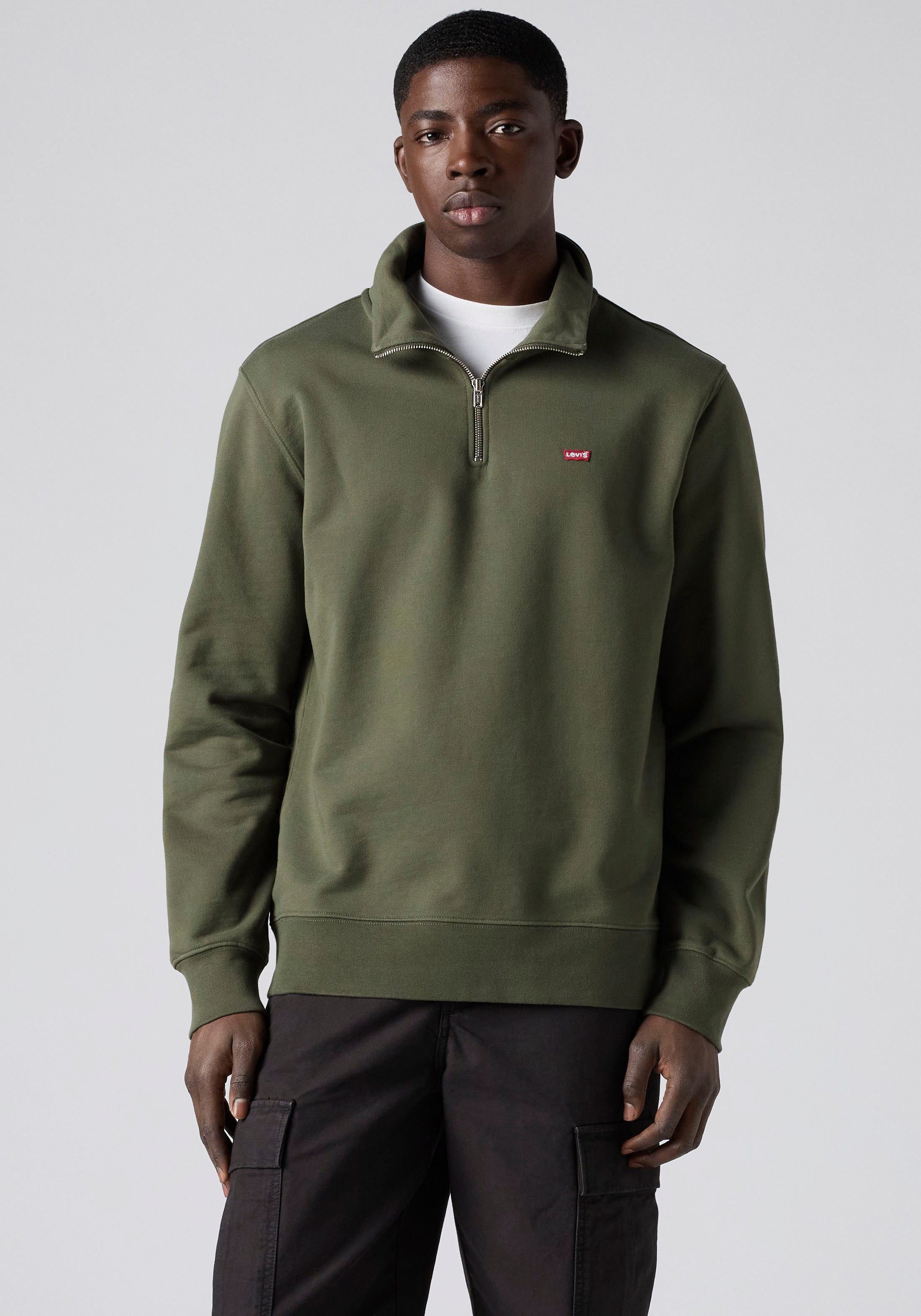 Levi's® Sweatshirt ORIGINAL HM 1/4 ZIP mit Troyer-Kragen und Logo-Stickerei günstig online kaufen