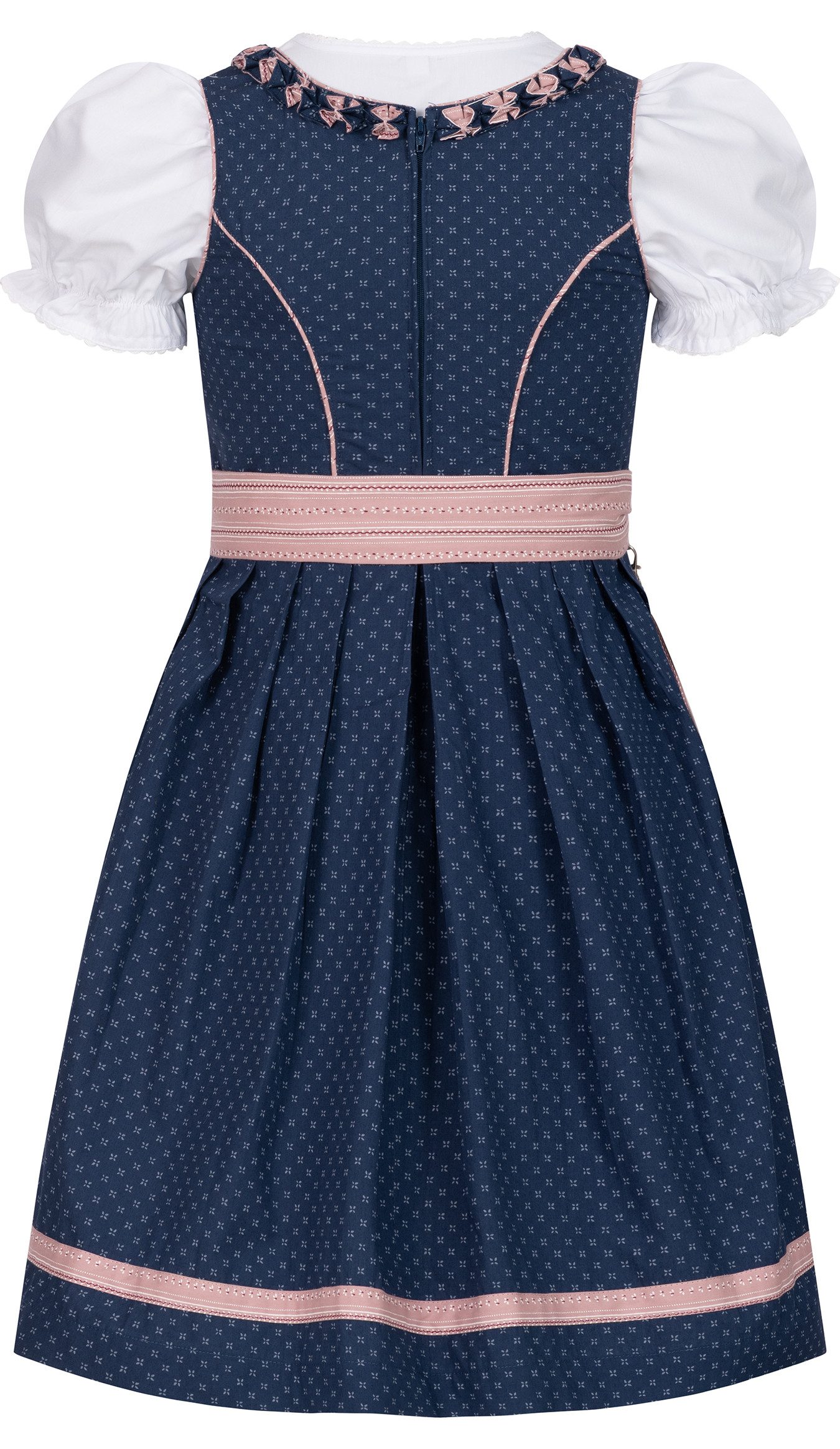 Nübler Dirndl Kinderdirndl Nabila in Blau Rosa von Nübler - Rocklänge knielang