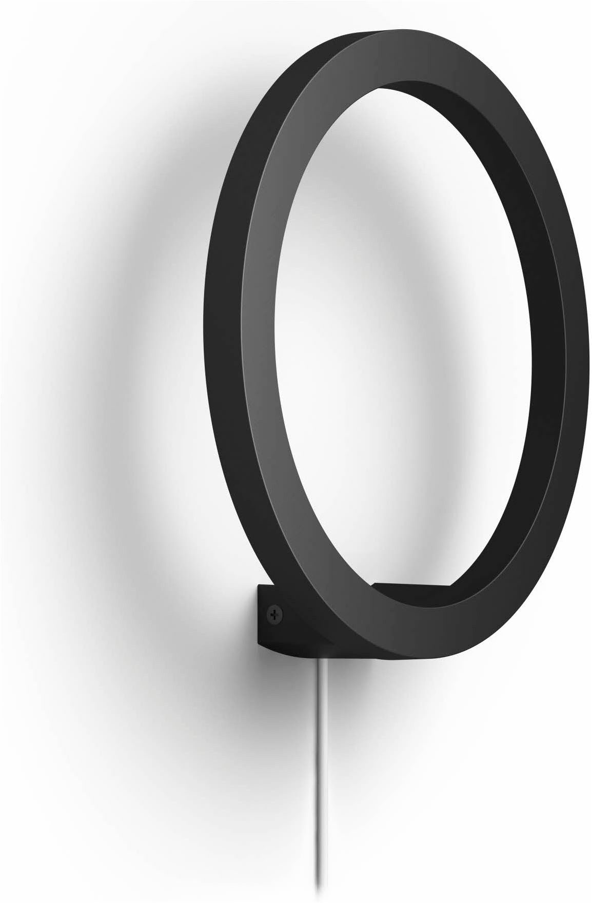 Philips Hue LED Wandleuchte White & Color Ambiance Sana, schwarz, Abschaltautomatik, Bluetooth, CCT - über Fernbedienung, Dimmfunktion, Einschlafhilfe, Farbsteuerung, Farbwechsel, Memory, nach Trennung vom Netz, Nachtlichtfunktion, RGB, Smart Home, Timerfunktion, Weckerfunktion, dimmbar über Fernbedienung, mehrere Helligkeitsstufen, LED fest integriert, Farbwechsler, RGB, warmweiß - kaltweiß, Steuerbar per App und Stimme, Smart Home fähig, Farbfähig und Weißtöne