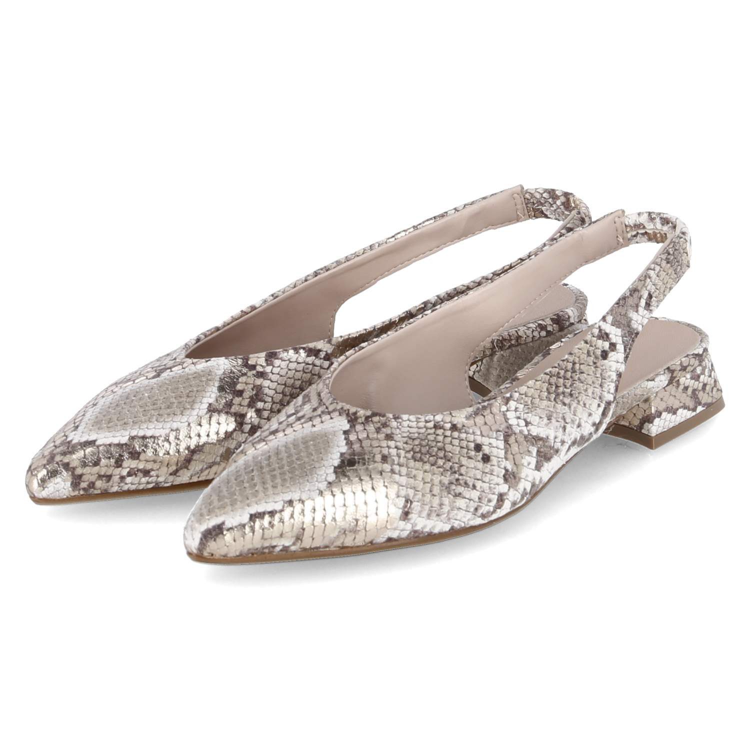 Kaerlek Kaerlek K110 Platino Damen Leder silber Slingpumps