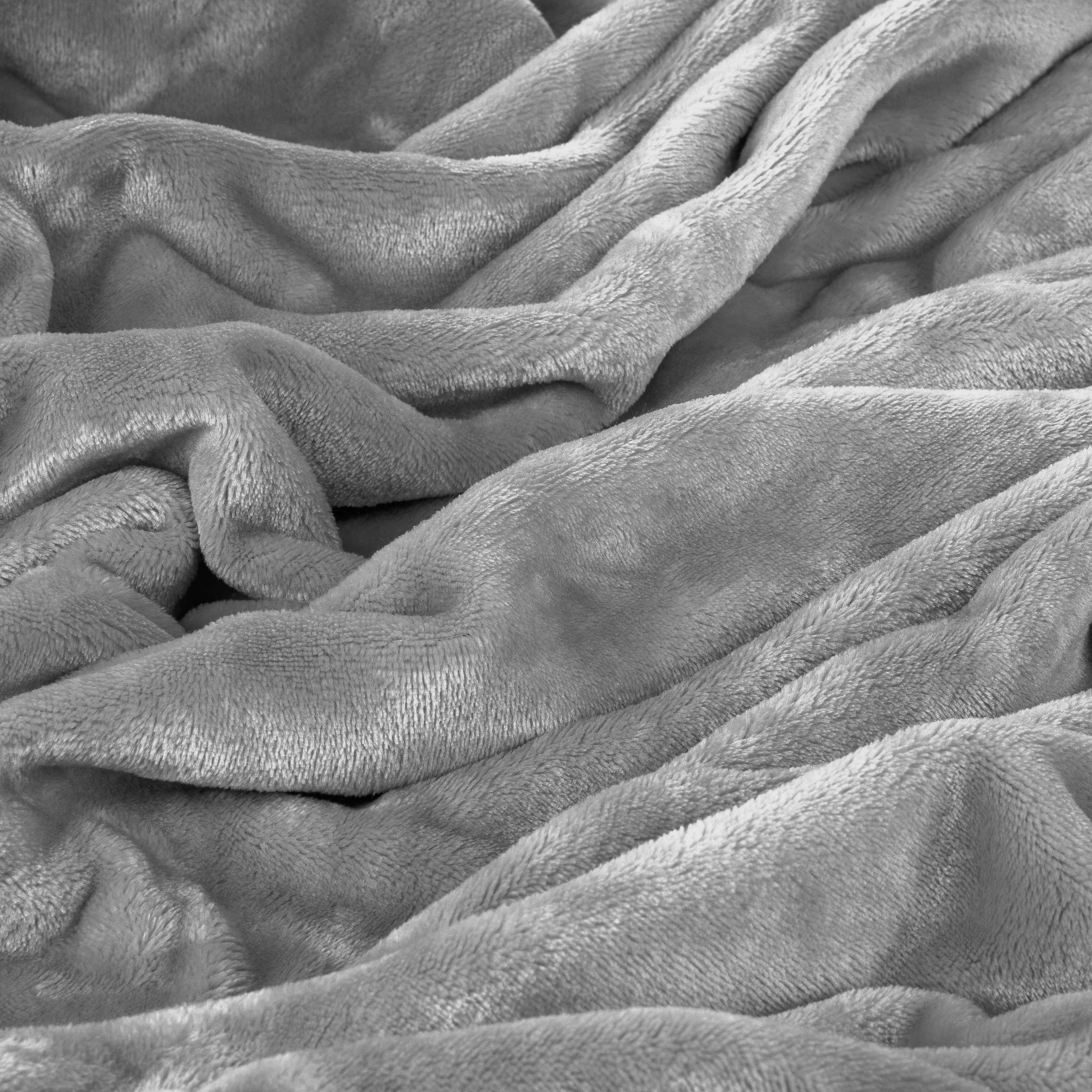 One Home Bettwäsche Winter Cashmere Touch Unifarben, Fleece, 4 teilig, flauschig warmes Teddy Plüsch, Wende Übergröße