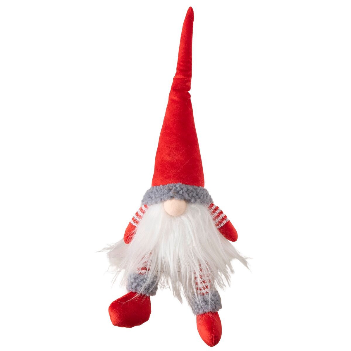 OTTO home Kantenhocker Wichtel, rot-weiß, Handgearbeiteter Wichtel im Ringelshirt, Höhe 42 cm
