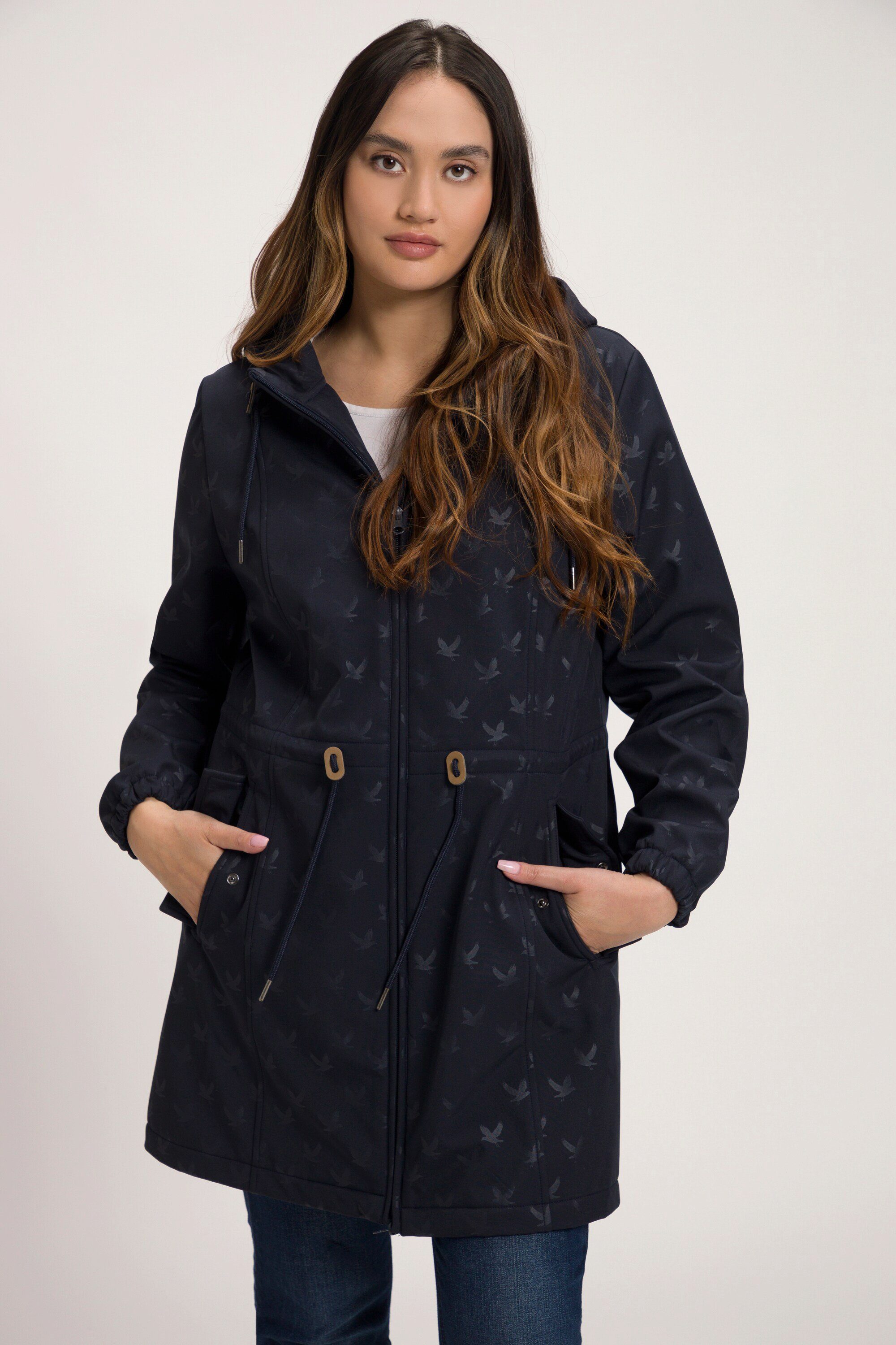 Fleecefutter HYPRAR Parka marine Popken Softshelljacke Knebelknöpfe Ulla