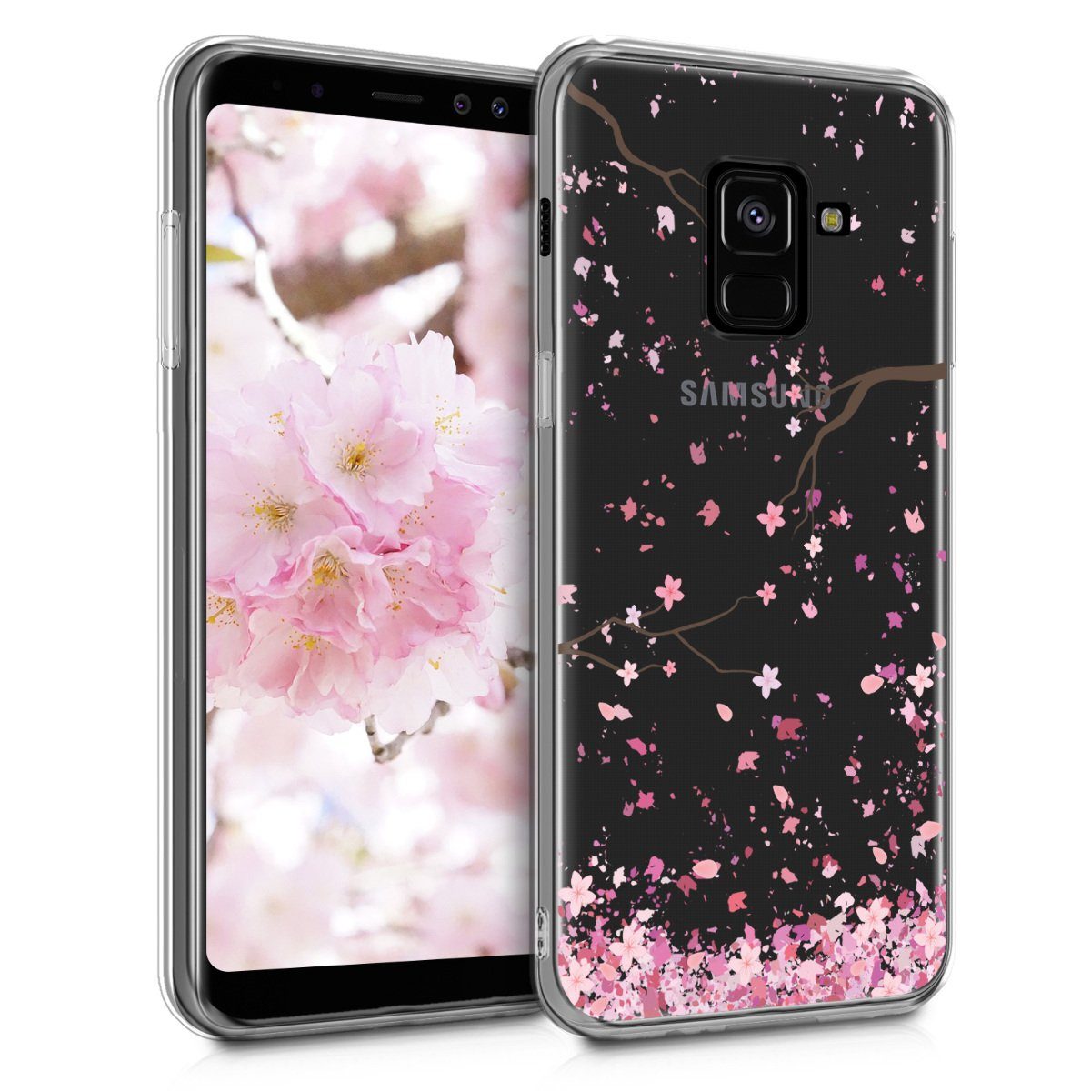 kwmobile Handyhülle Case für Samsung Galaxy A8 (2018), Hülle Silikon transparent - Silikonhülle