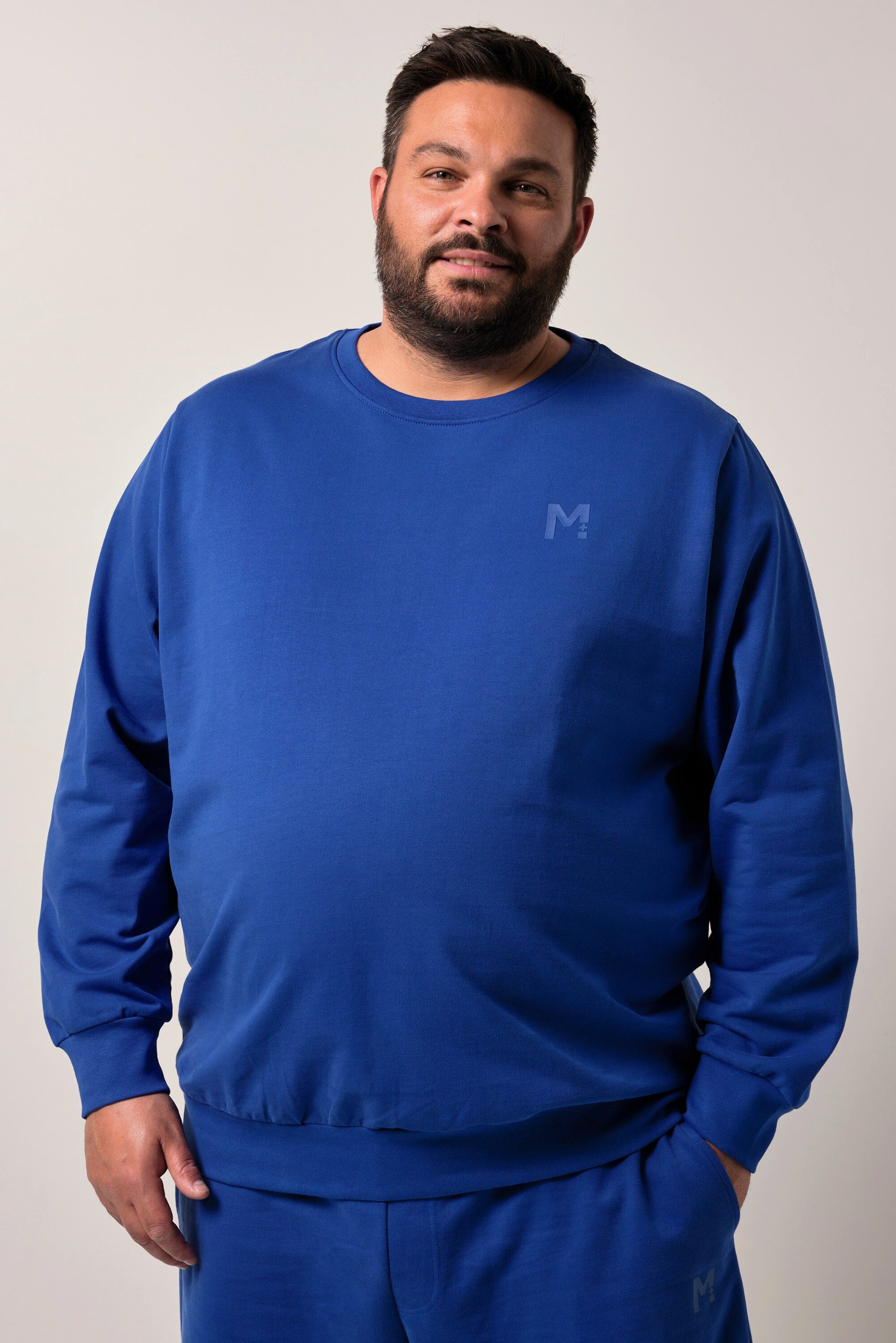 Men Plus Sweatshirt Men+ Sweatshirt Basic Rundhalsausschnitt bis 8 XL günstig online kaufen