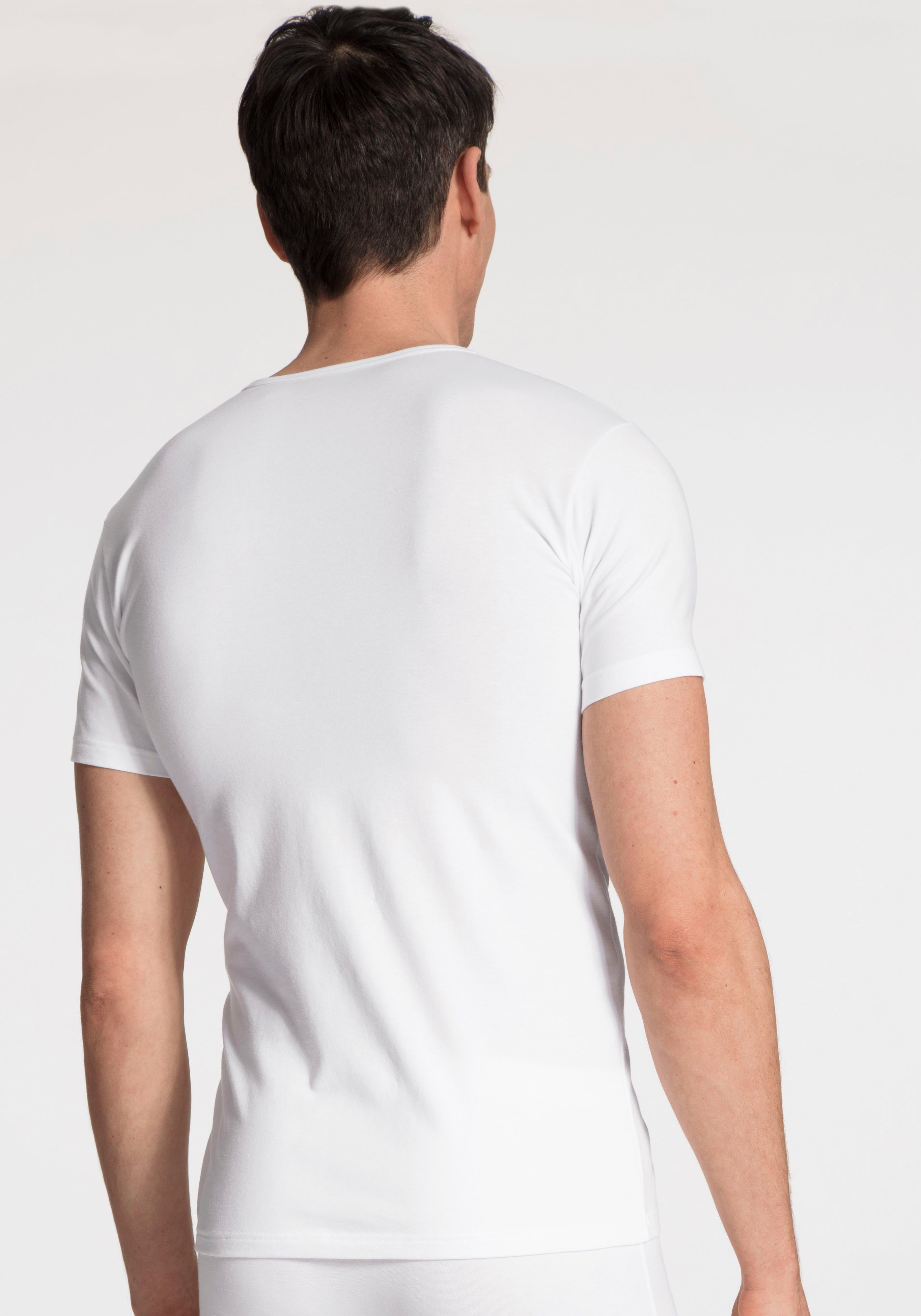 Natural (2er Pack) perfekte Passform mit Benefit T-Shirt Rundhals-Ausschnitt, CALIDA