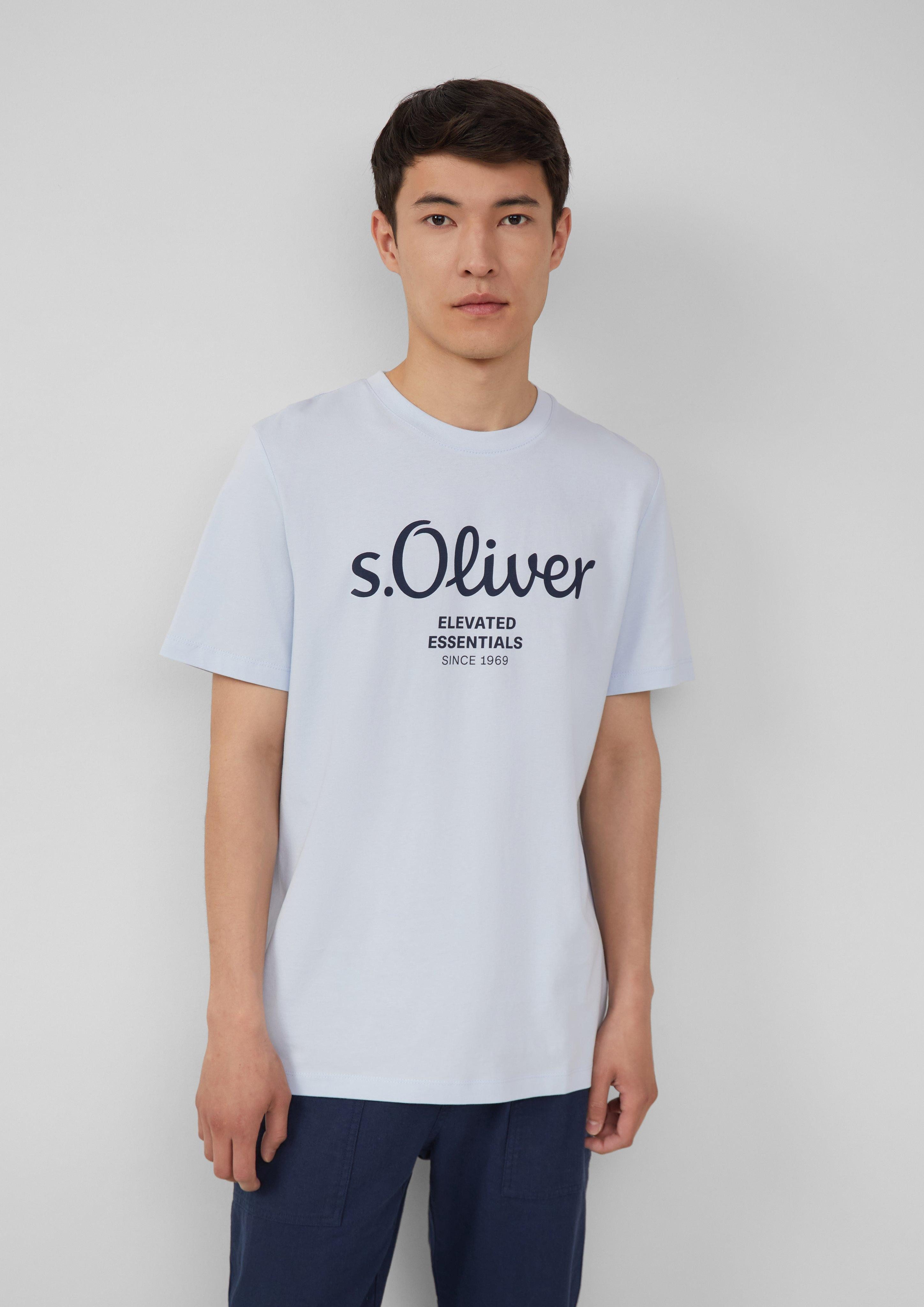 s.Oliver Kurzarmshirt T-Shirt mit Logo-Print Artwork günstig online kaufen