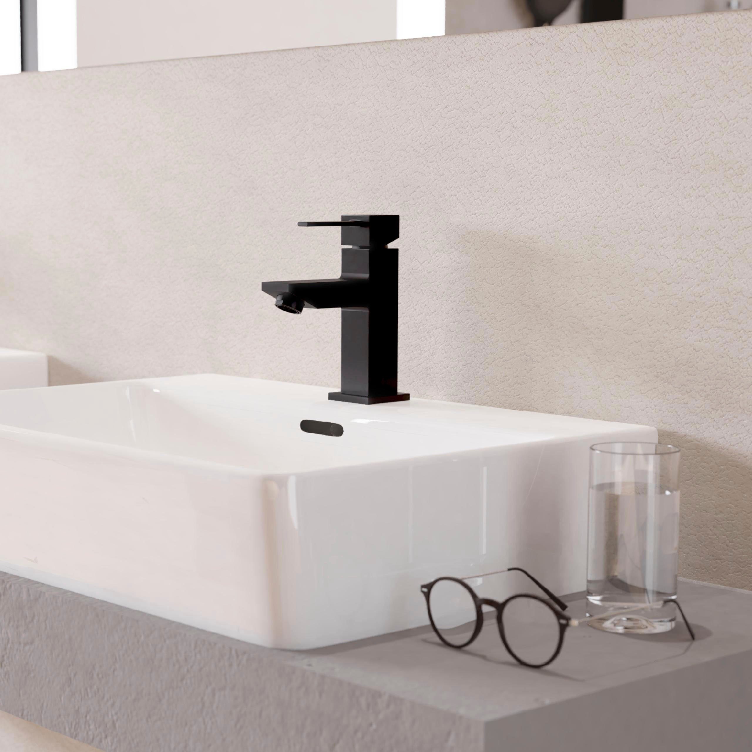 welltime Waschtischarmatur Trento, Wasserhahn wassersparende Eco-Click-Funk günstig online kaufen