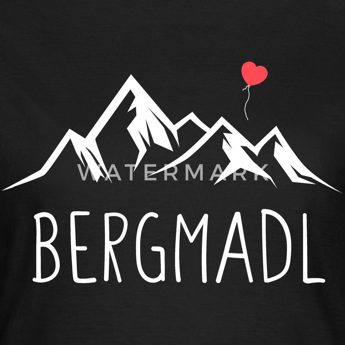 Spreadshirt T-Shirt Bergmadl Wandern Berge Alpen Damen Frauen T-Shirt (1-tlg) Slim Fit, fällt klein aus
