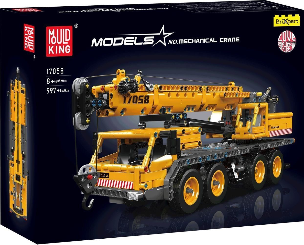 Mould King MouldK Teleskop Mobilkran 1020 Teile Konstruktions-Spielset, (1020 St)