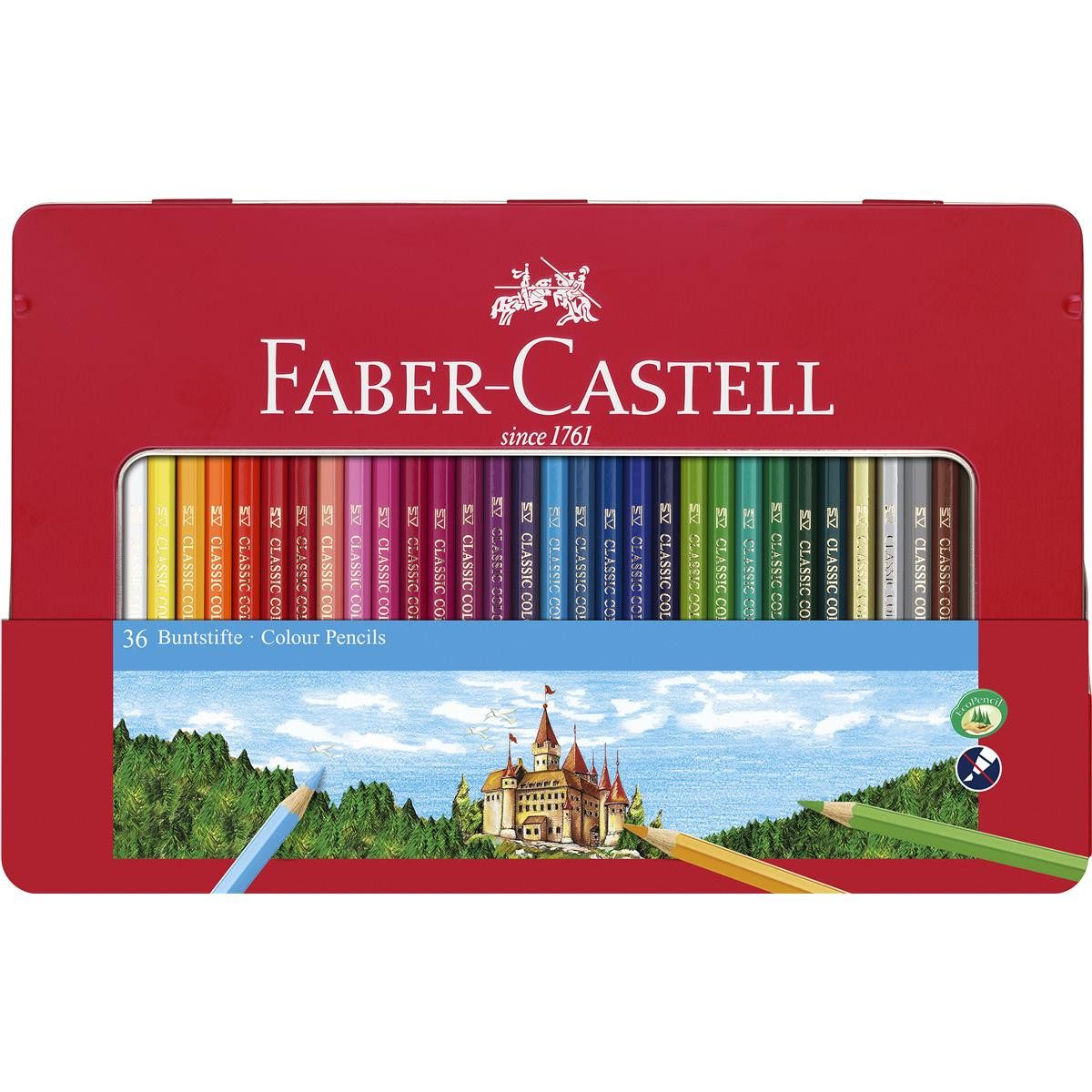 Faber-Castell Buntstift Faber-Castell hexagonal Buntstift - 36er-Metalletui