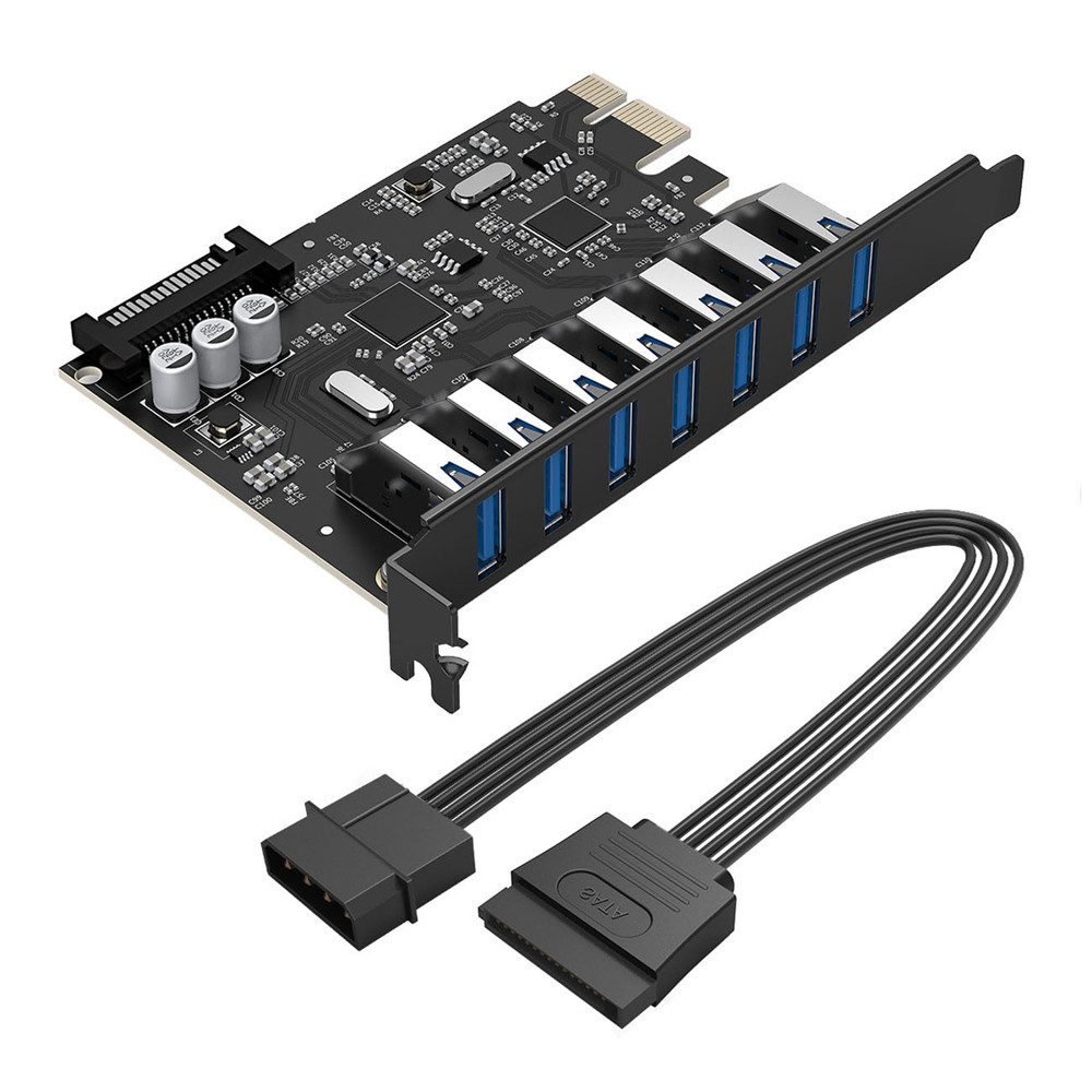 ORICO Orico PVU3 PCI-E 7x USB 3.0 Erweiterungskarte für Desktop-PCs USB-Adapter