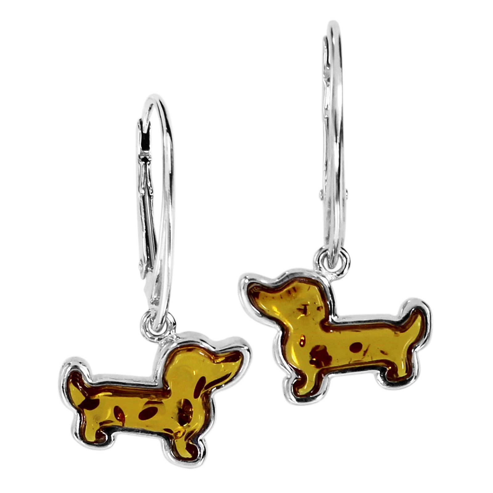 OSTSEE-SCHMUCK Paar Ohrhänger Ostsee-Schmuck Ohrhänger Dackel günstig online kaufen