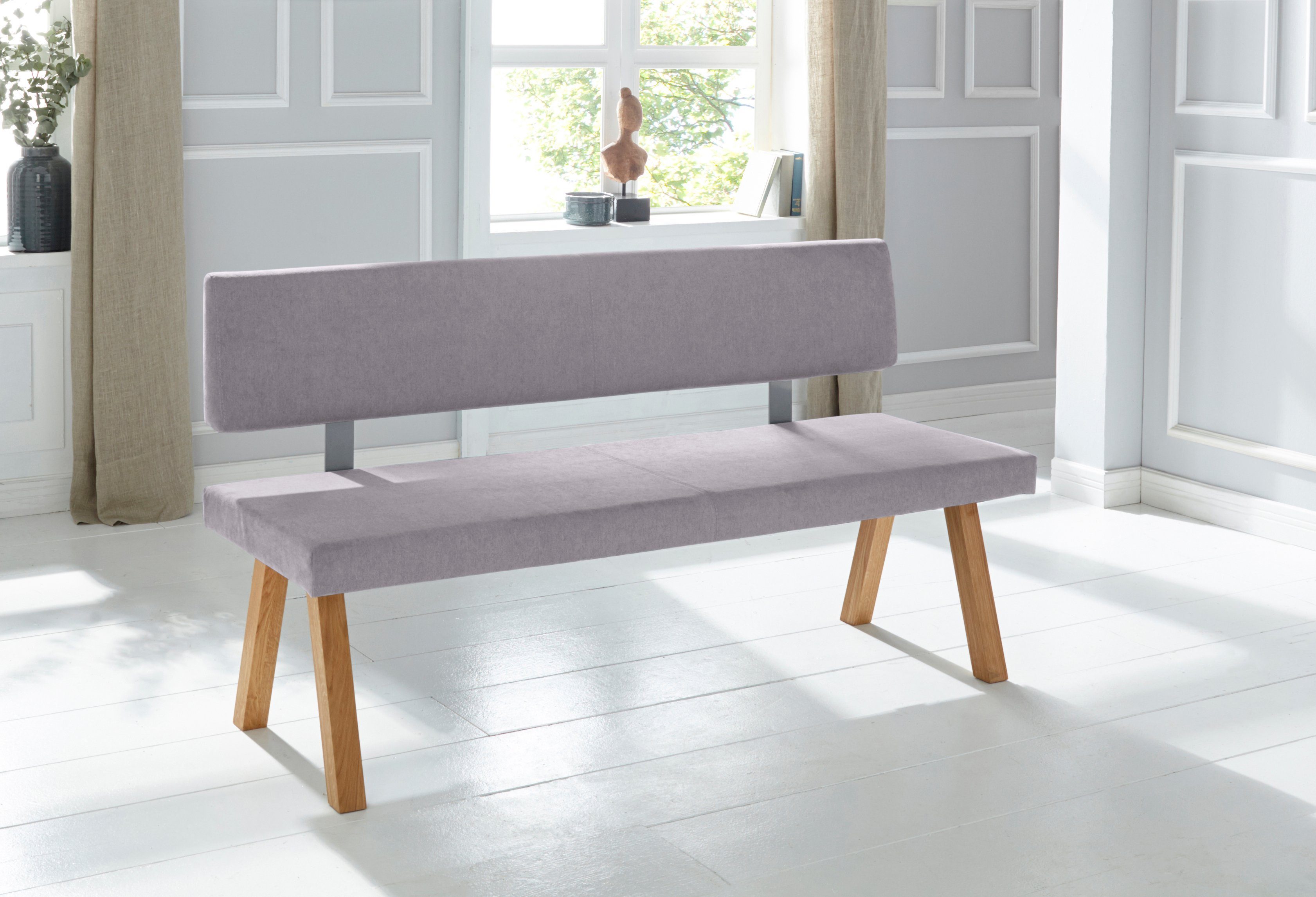 Home affaire Bank "Mobilar Rio" mit Rückenlehne und aus Massivholz günstig online kaufen