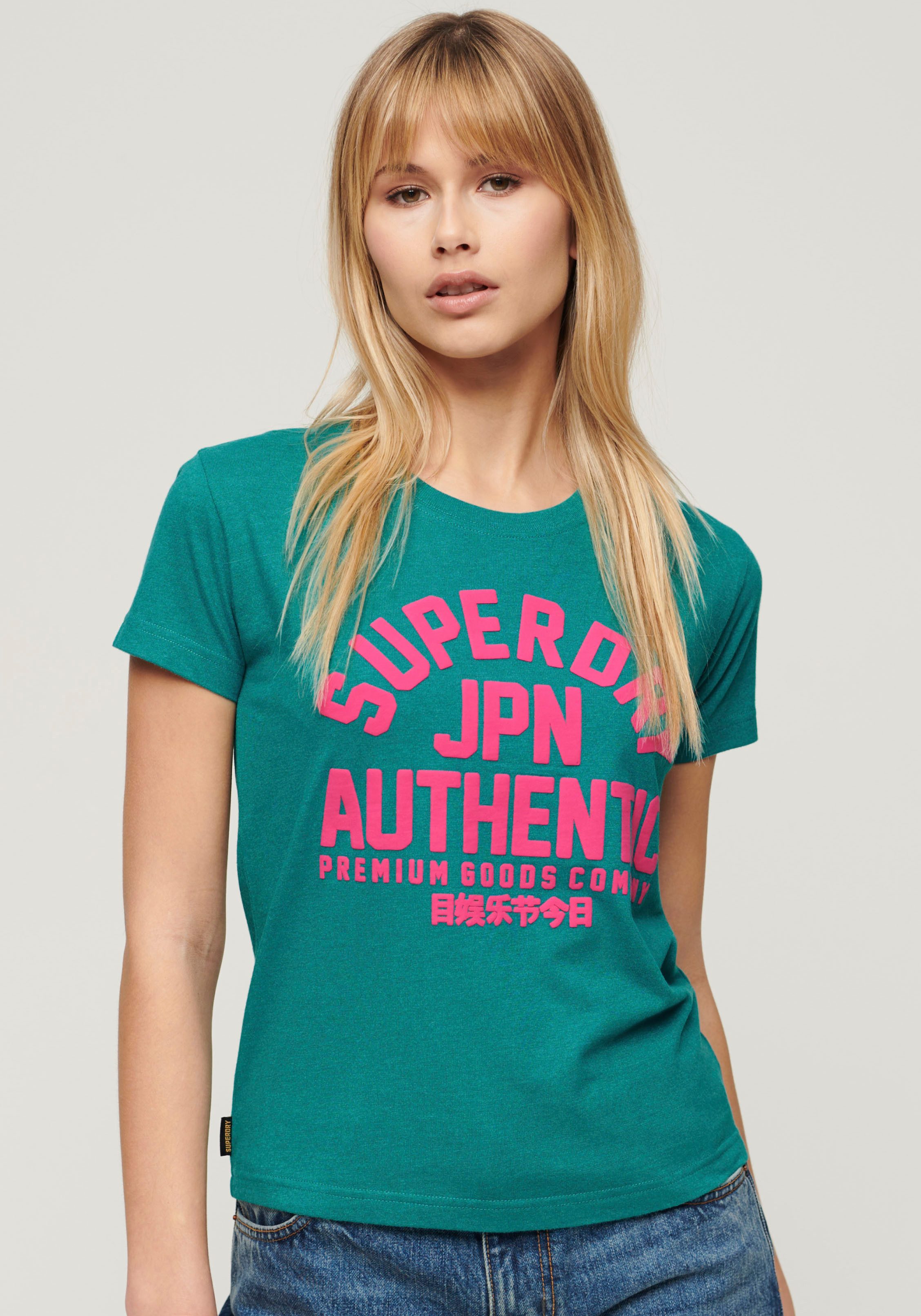 Superdry Print-Shirt PUFF PRINT ARCHIVE FITTED TEE