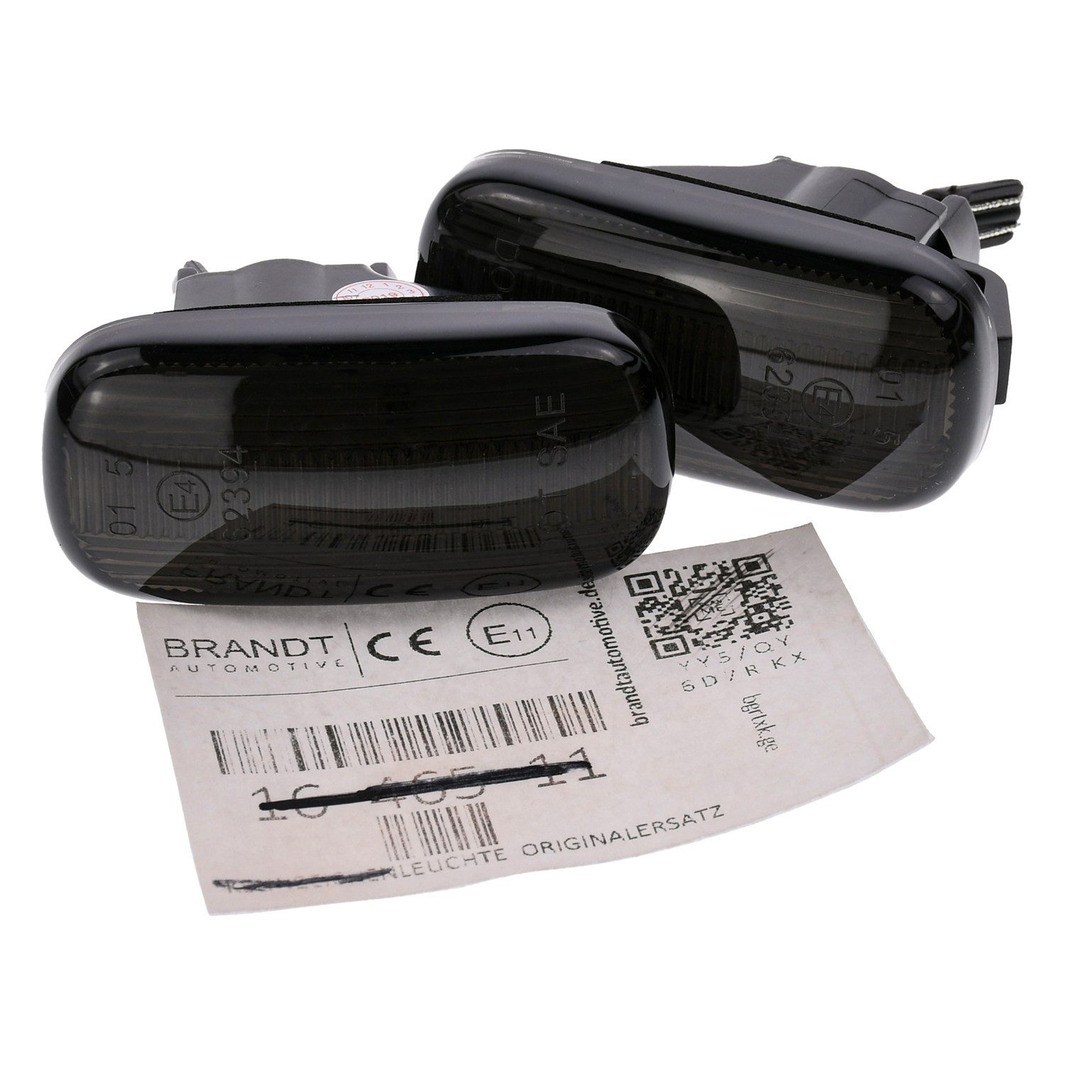 BRANDT AUTOMOTIVE KFZ-Ersatzleuchte Auto Seitenblinker Set LED Blinker + Kabel Schwarz, für Honda Accord VII CL, CN (01.2003-12.2007); Accord VII CM (01.2...