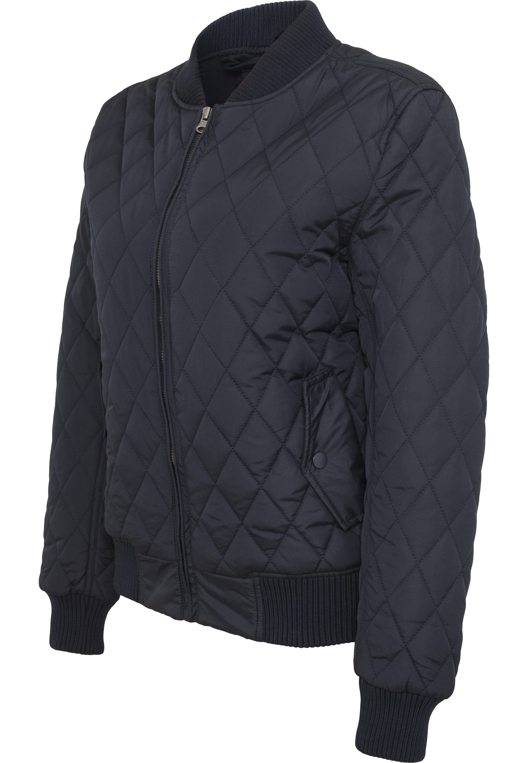 URBAN CLASSICS Allwetterjacke Urban Classics Damen Ladies Diamond Quilt Nylon Jacket (1-St)