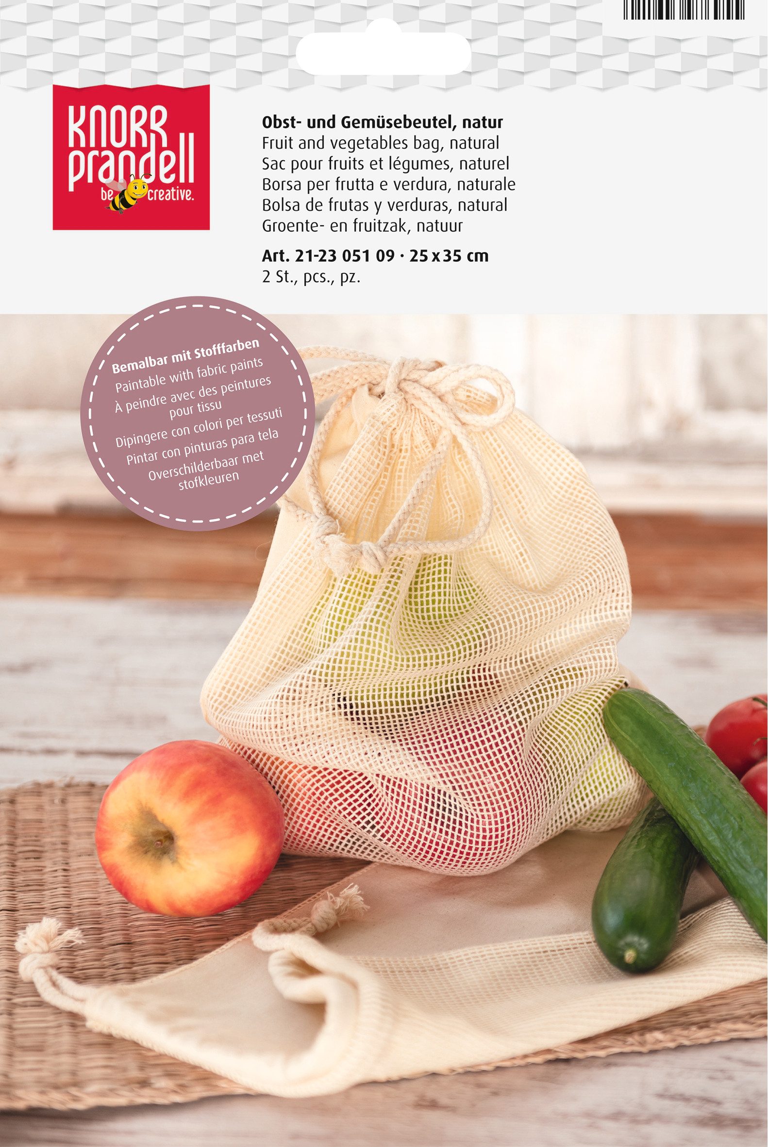 Knorr Prandell Kalender zum Selbstbasteln Obst- und Gemüsebeutel, 2 Stück